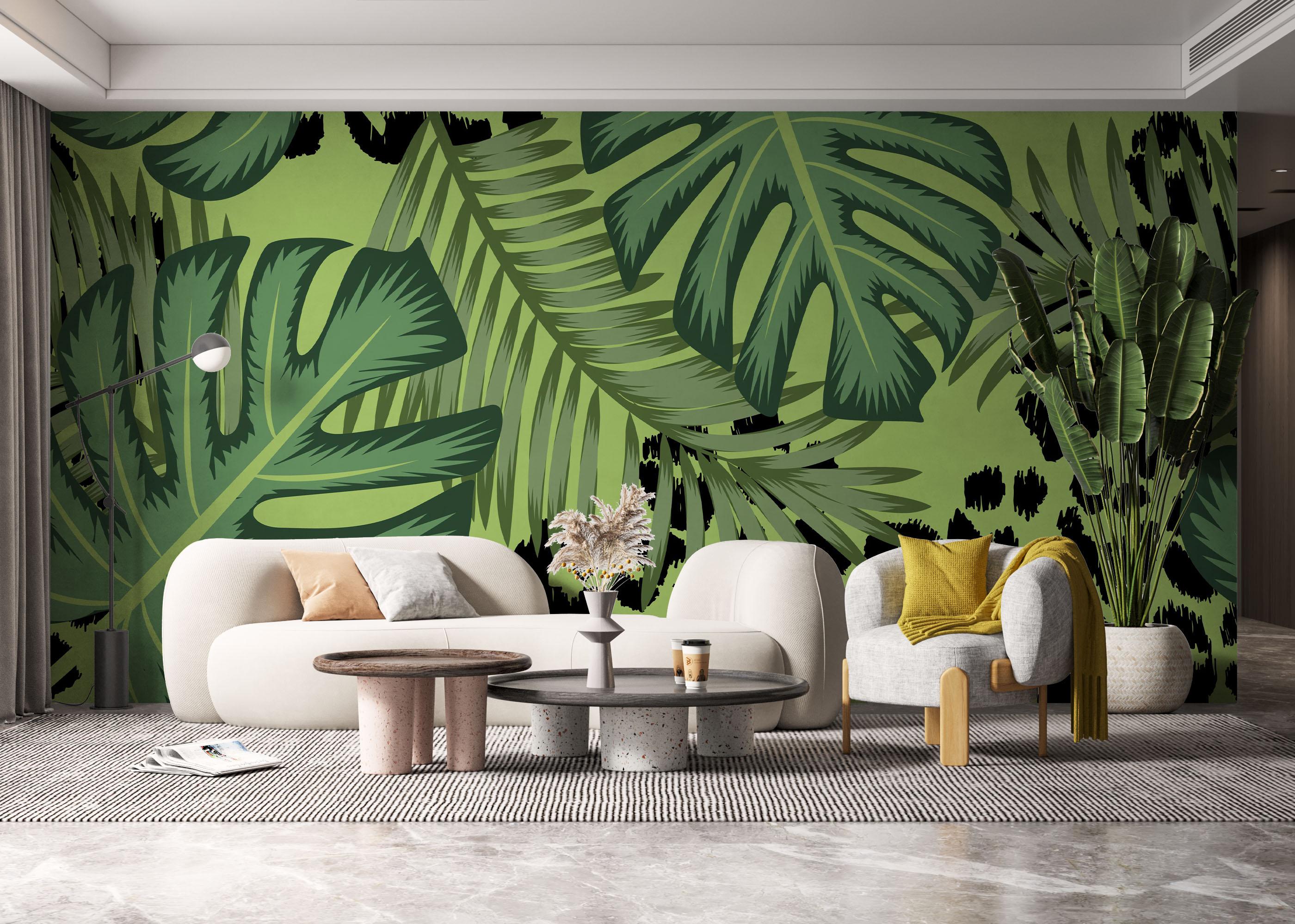 Fototapete Leaf Leopard Art mockup 6