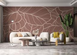 Pink Leaf Wall mockup 6