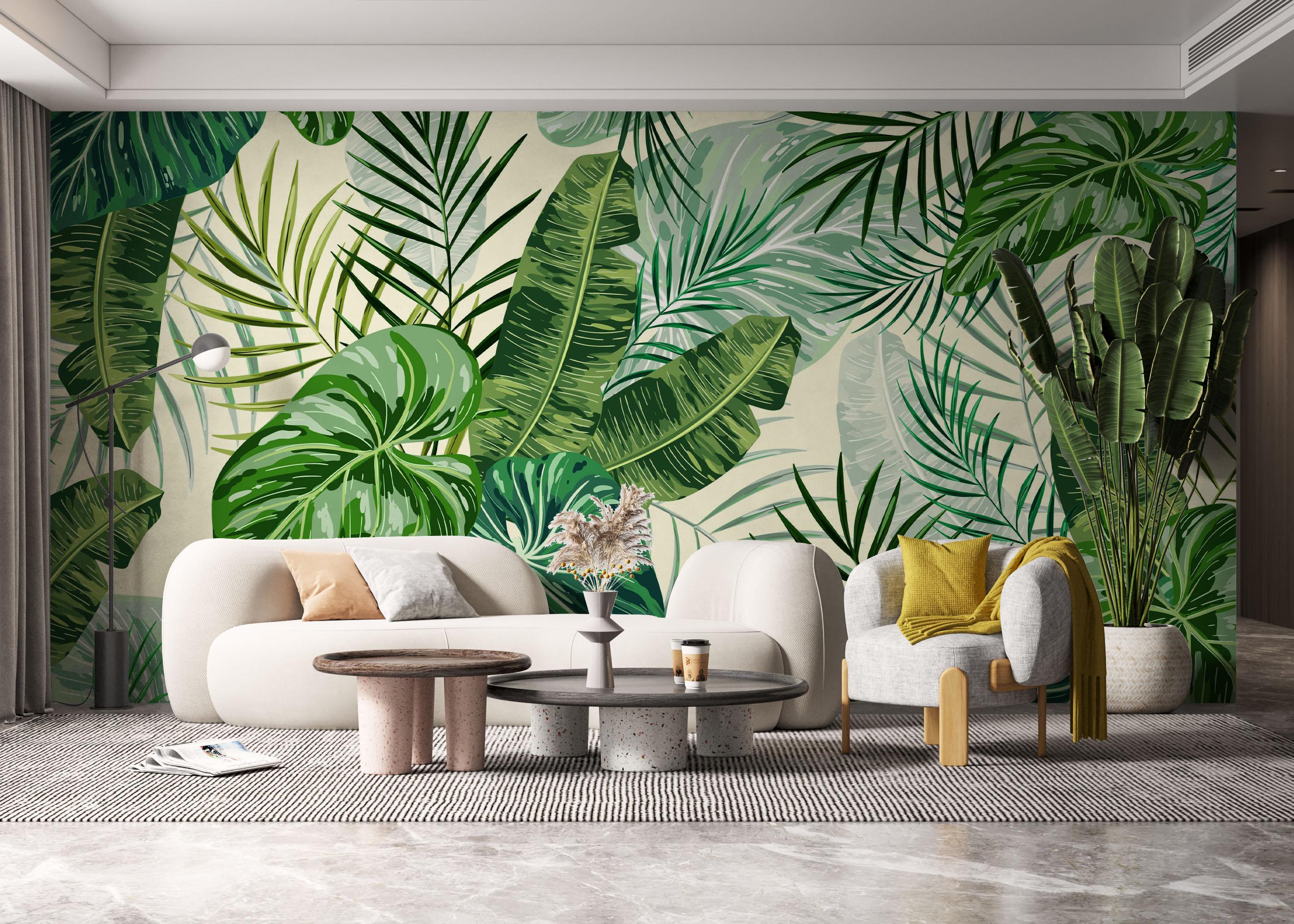 Fototapete Pretty Exotic Leaves mockup 6