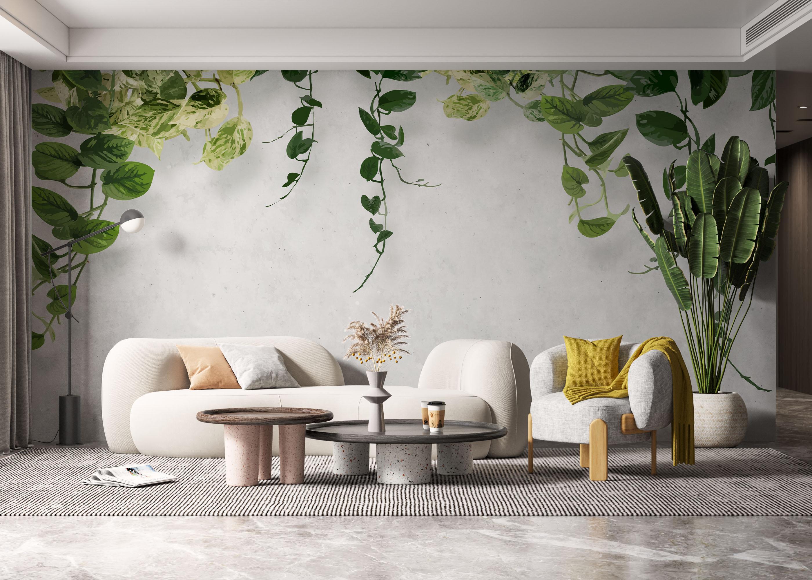 Fototapete Pretty Leaves Falling mockup 6