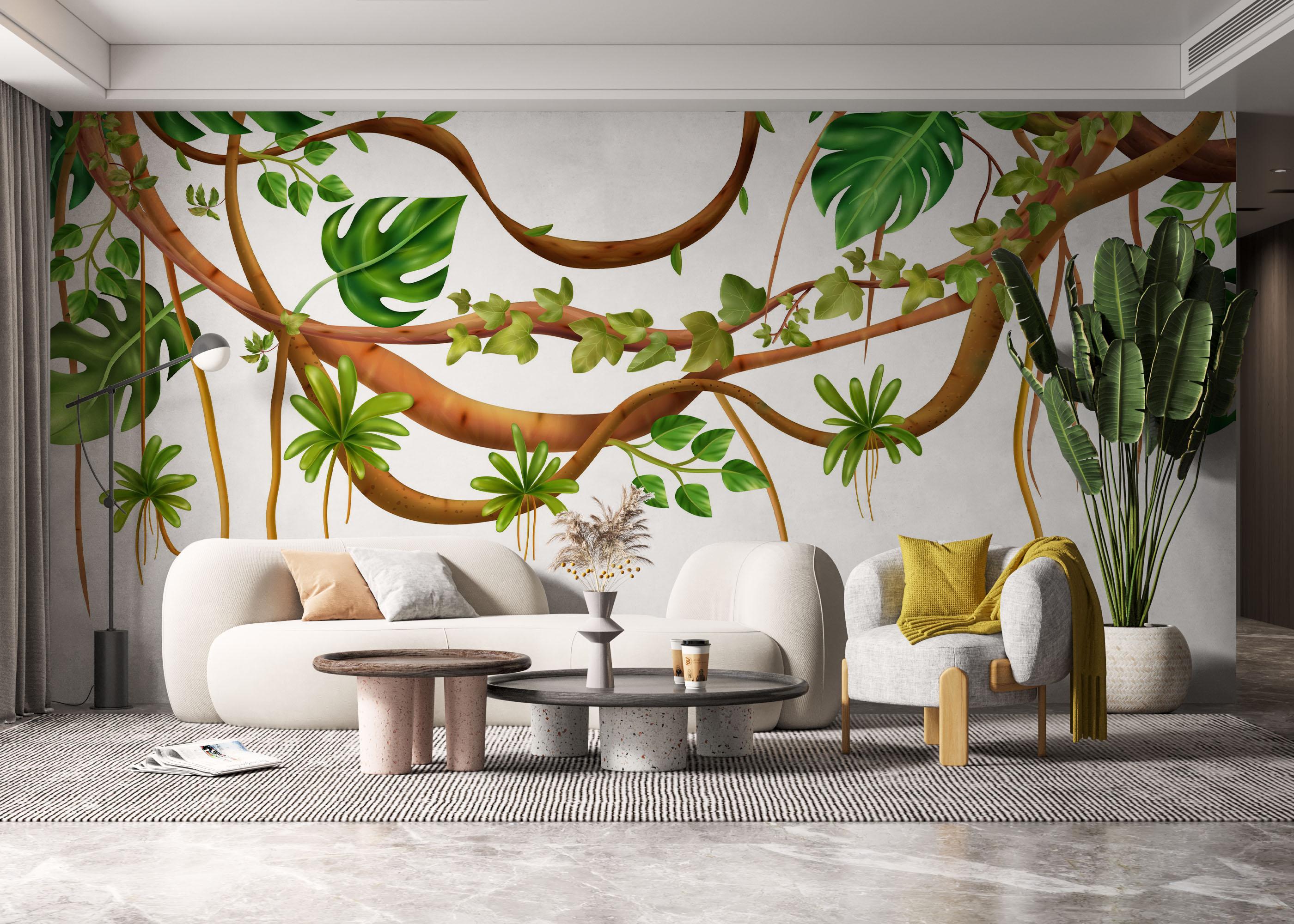 Fototapete Realistic Liana Art mockup 6