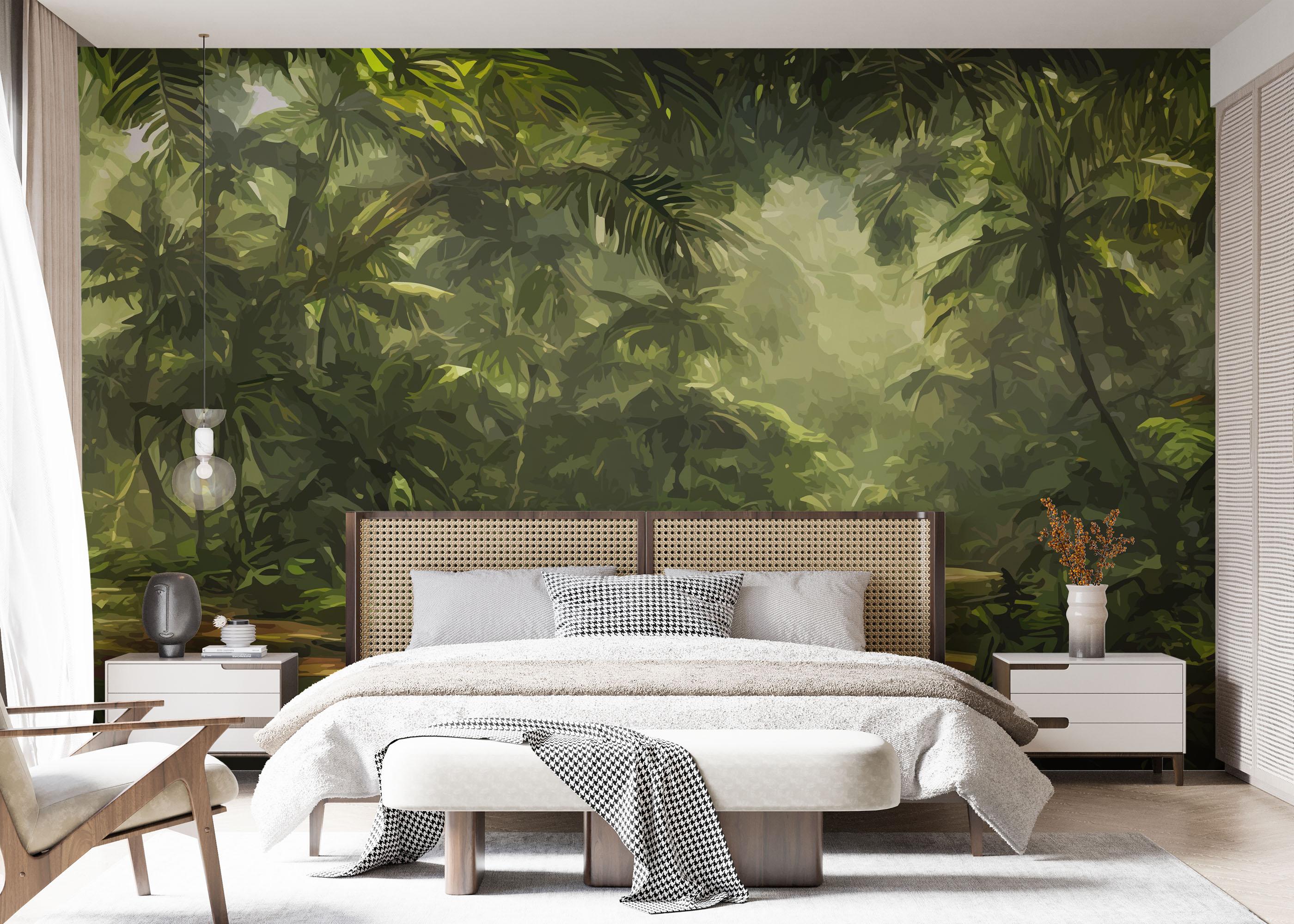 Fototapete Beautiful Jungle Light mockup 7
