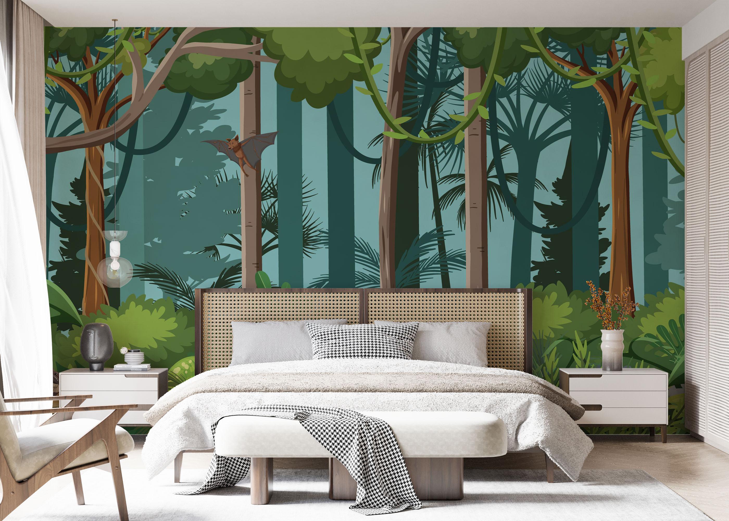 Fototapete Jungle Elephant Cartoon mockup 7