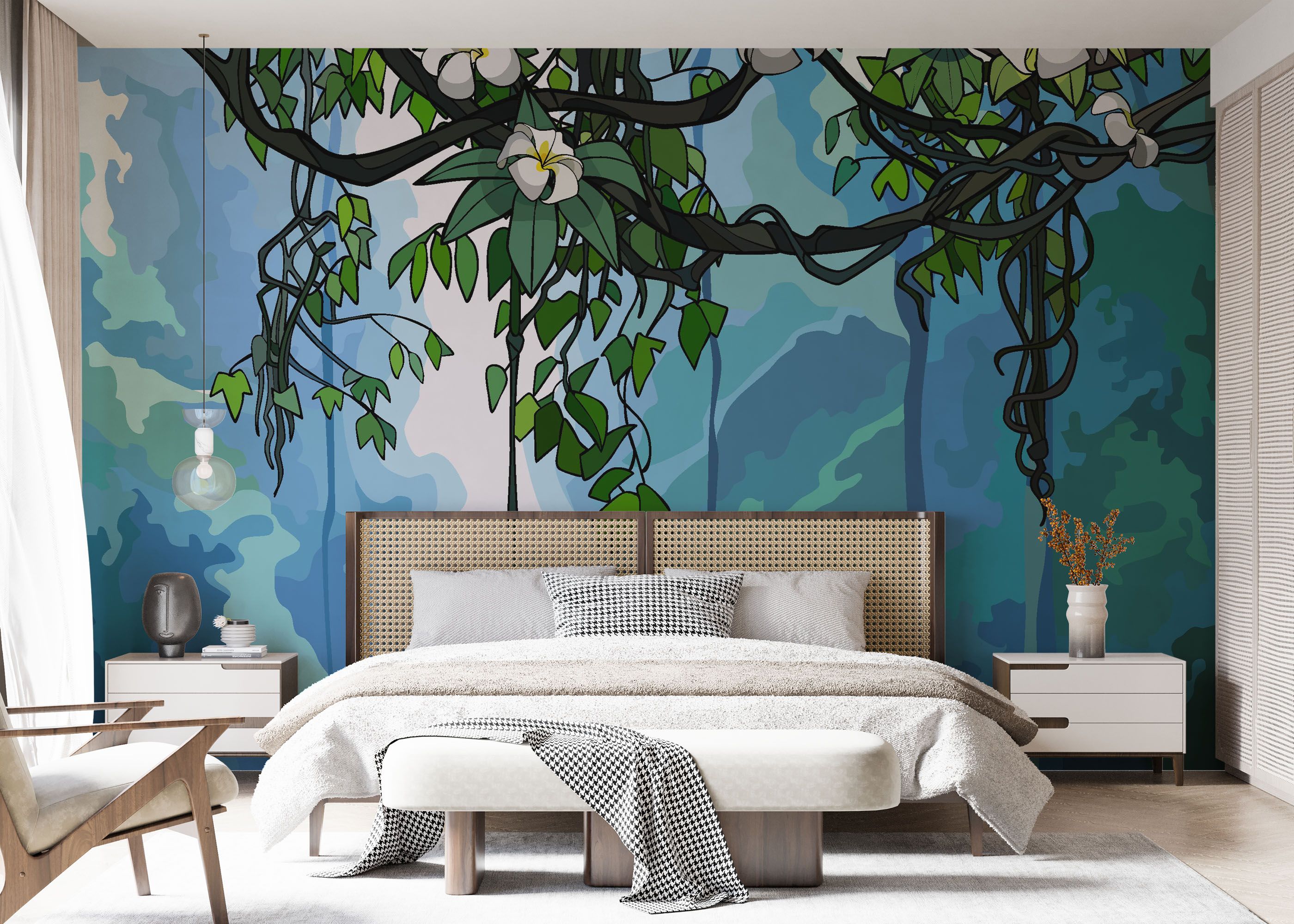 Jungle Falling Flower mockup 7