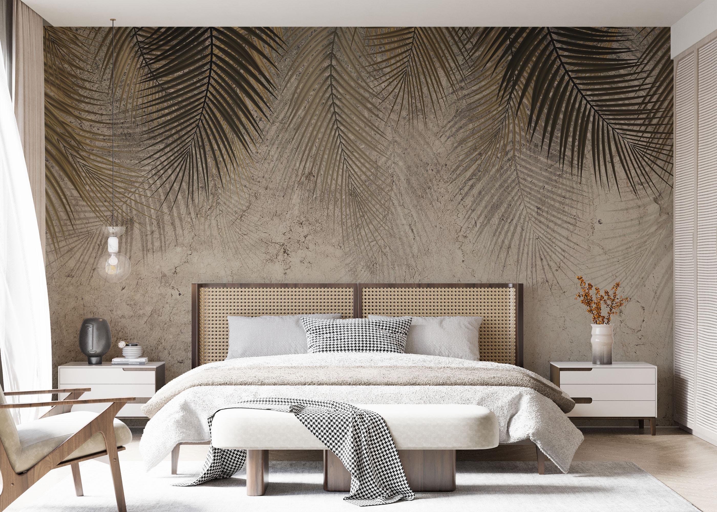 Fototapete Thin Brown Leaves mockup 7