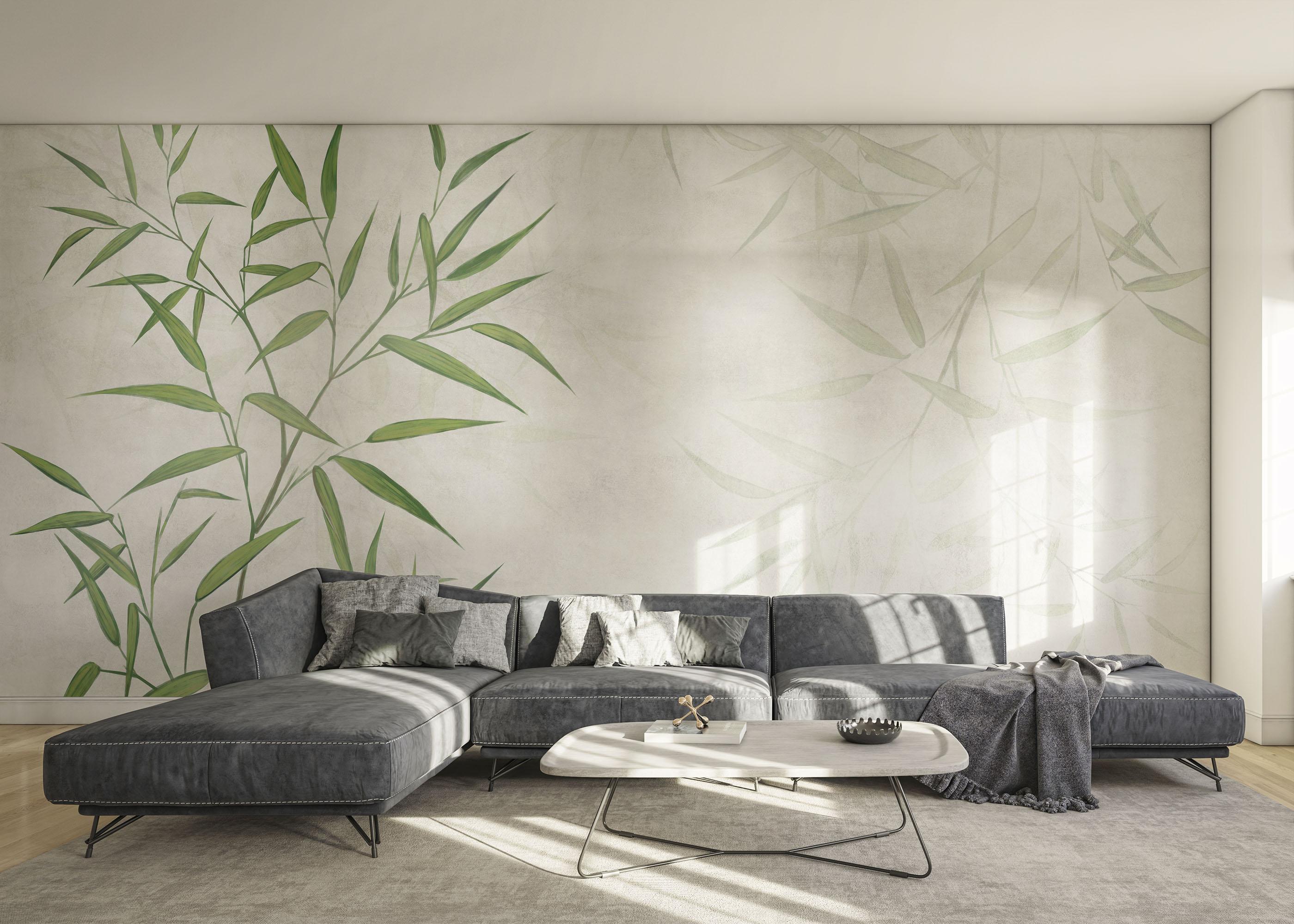 Fototapete Bamboo Leaf mockup 0