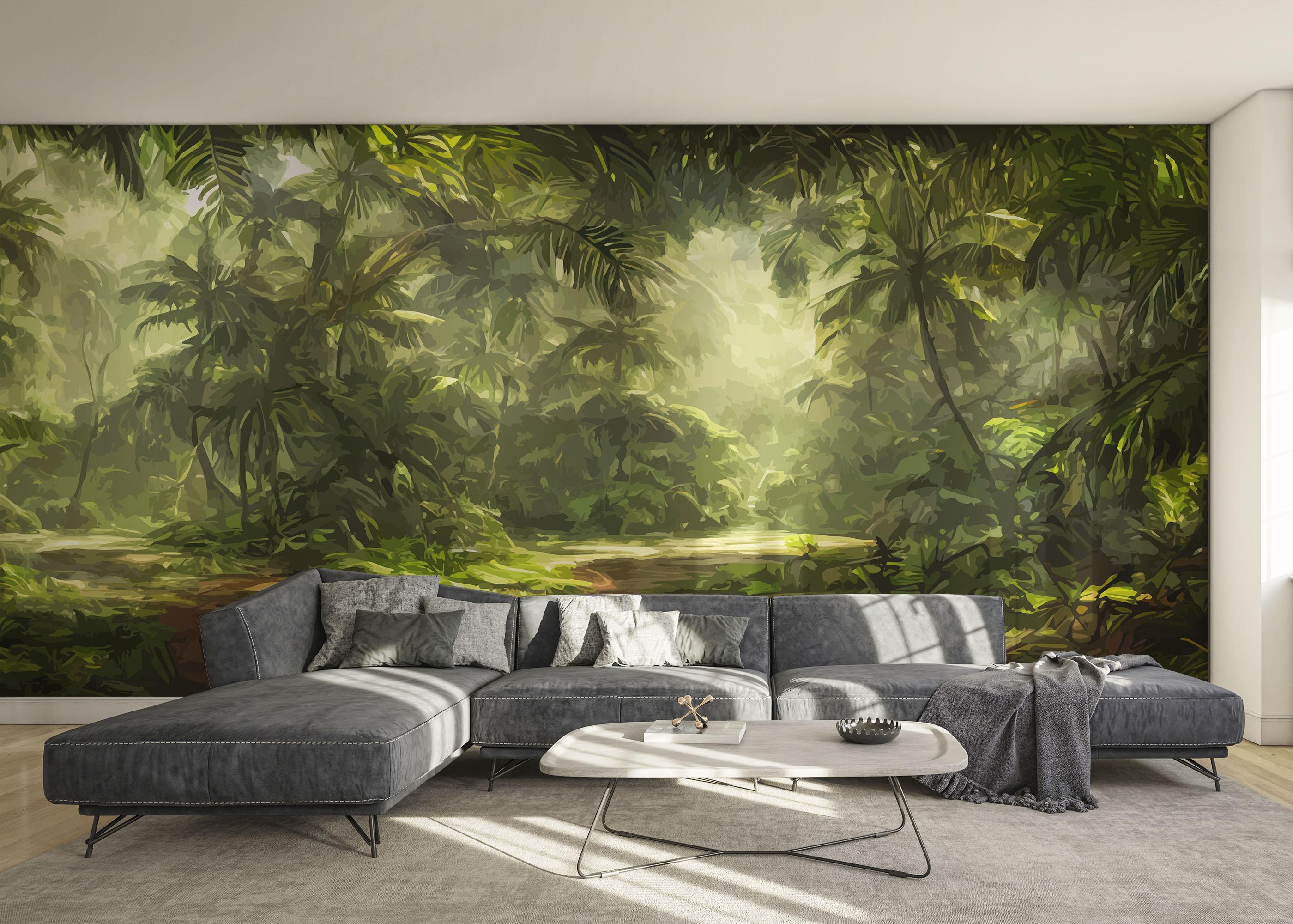 Fototapete Beautiful Jungle Light mockup 0