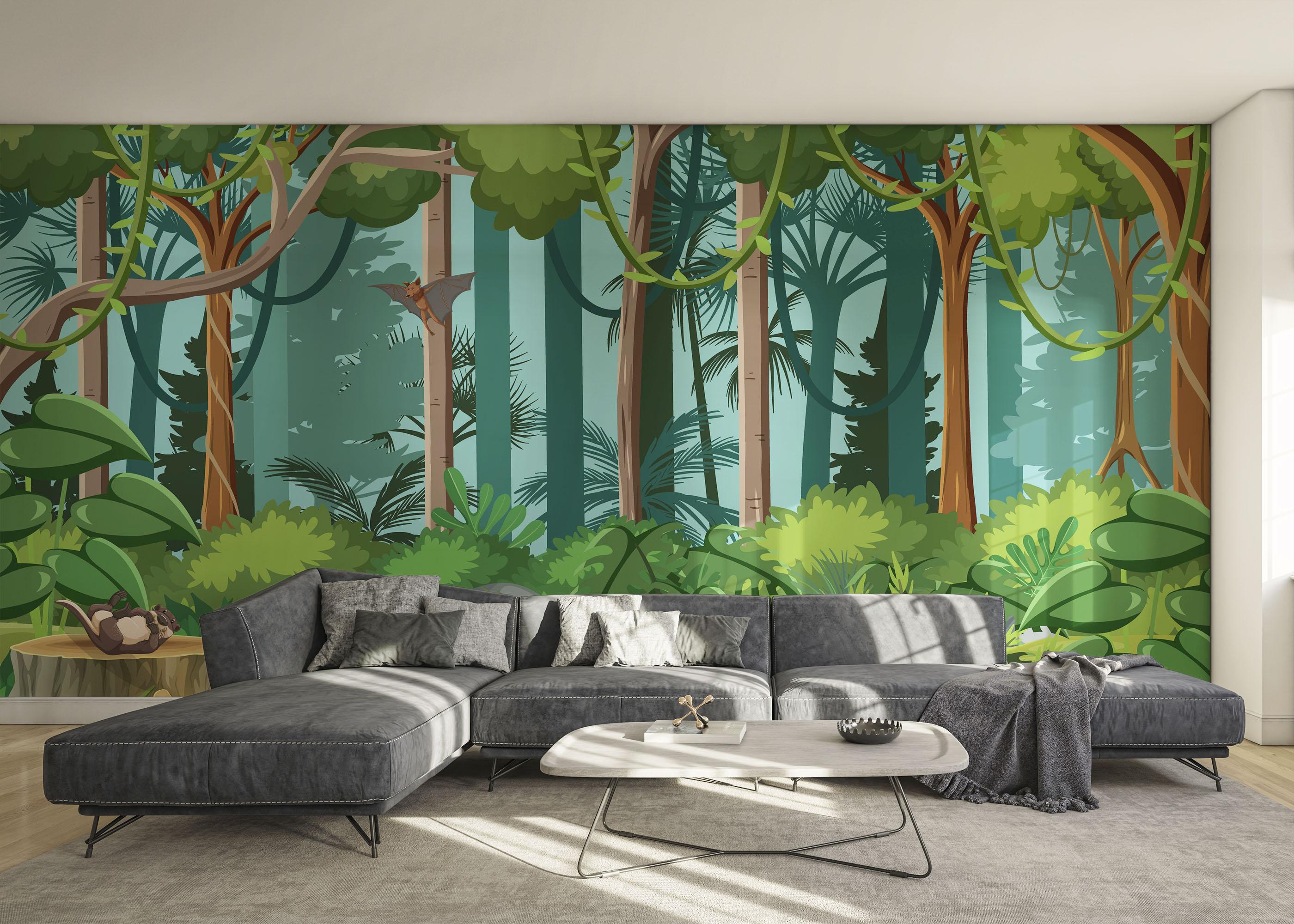 Fototapete Jungle Elephant Cartoon mockup 0