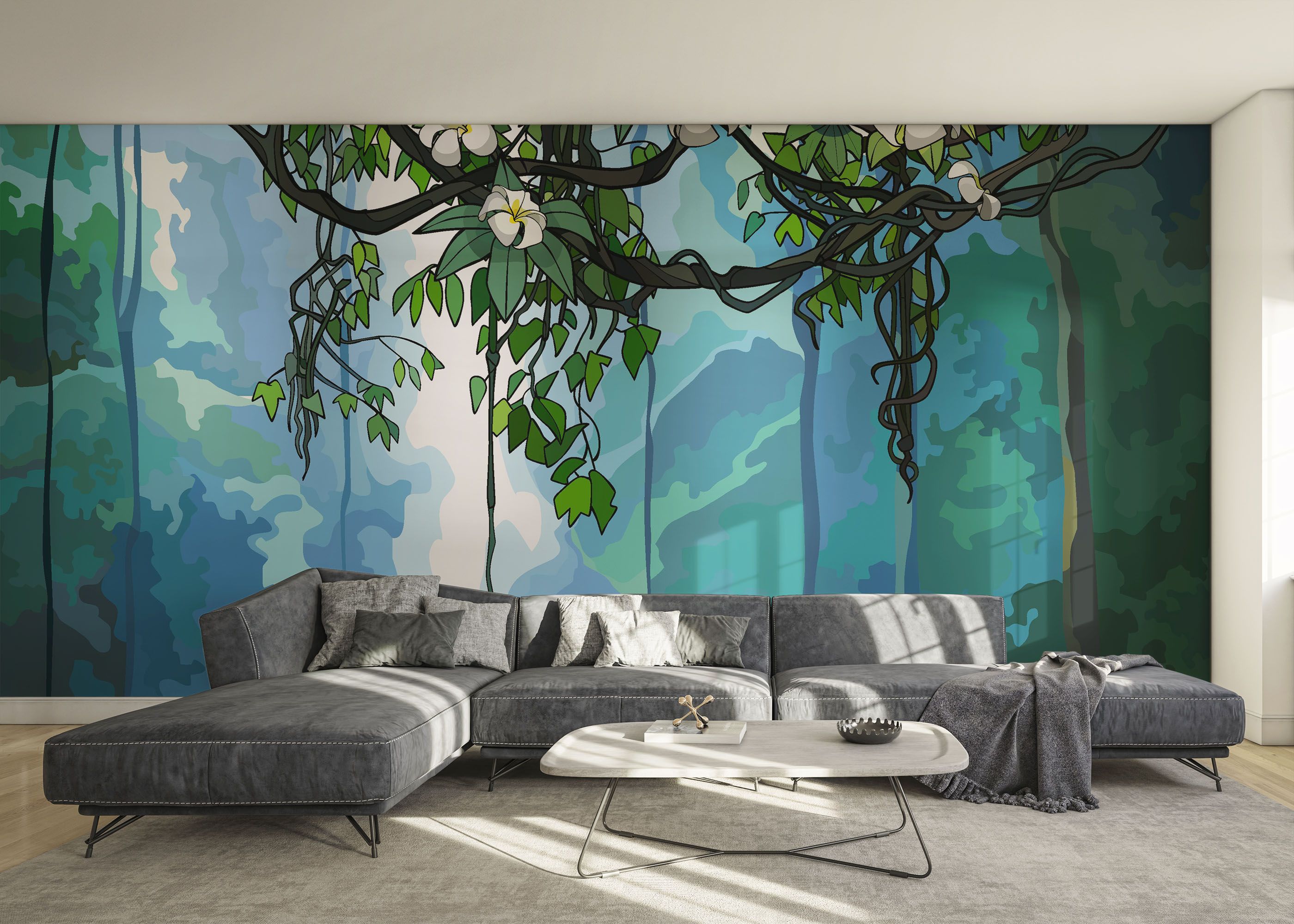 Jungle Falling Flower mockup 0