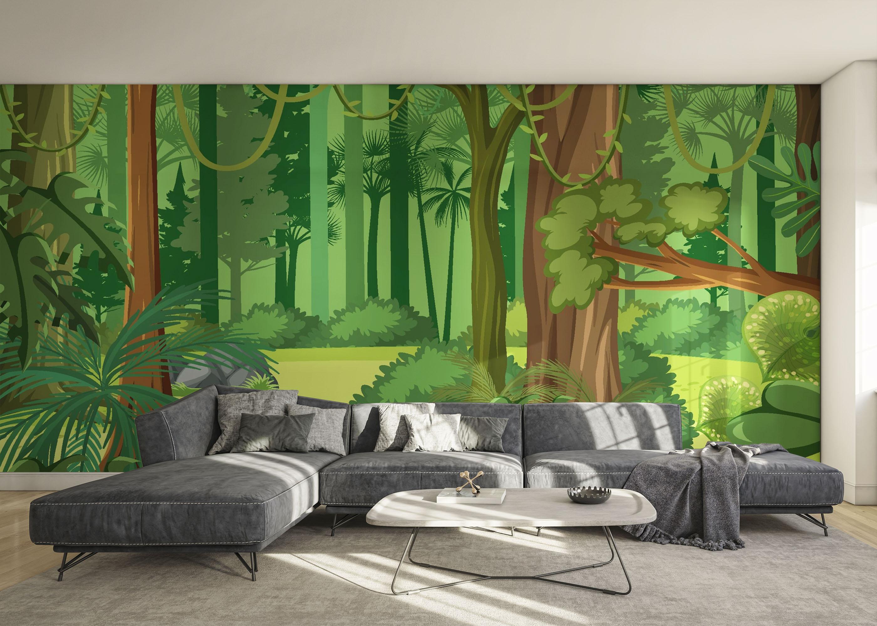 Fototapete Jungle Green Liana mockup 0