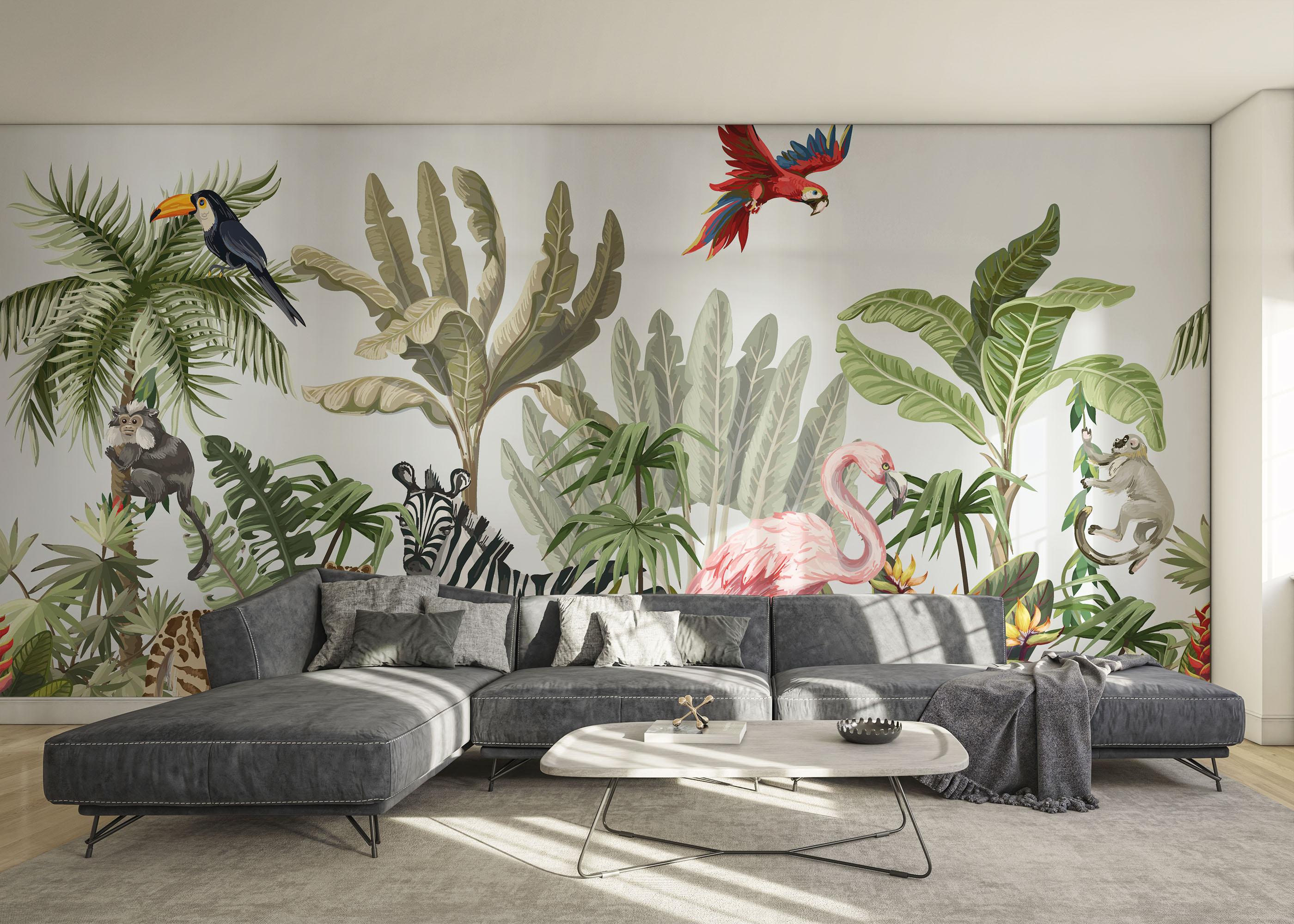 Fototapete Light Jungle Art mockup 0