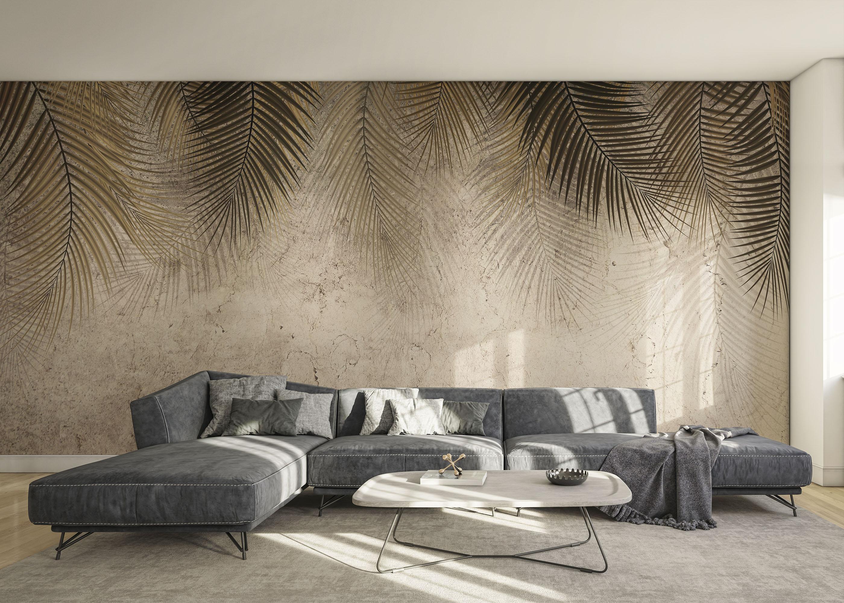 Fototapete Thin Brown Leaves mockup 0