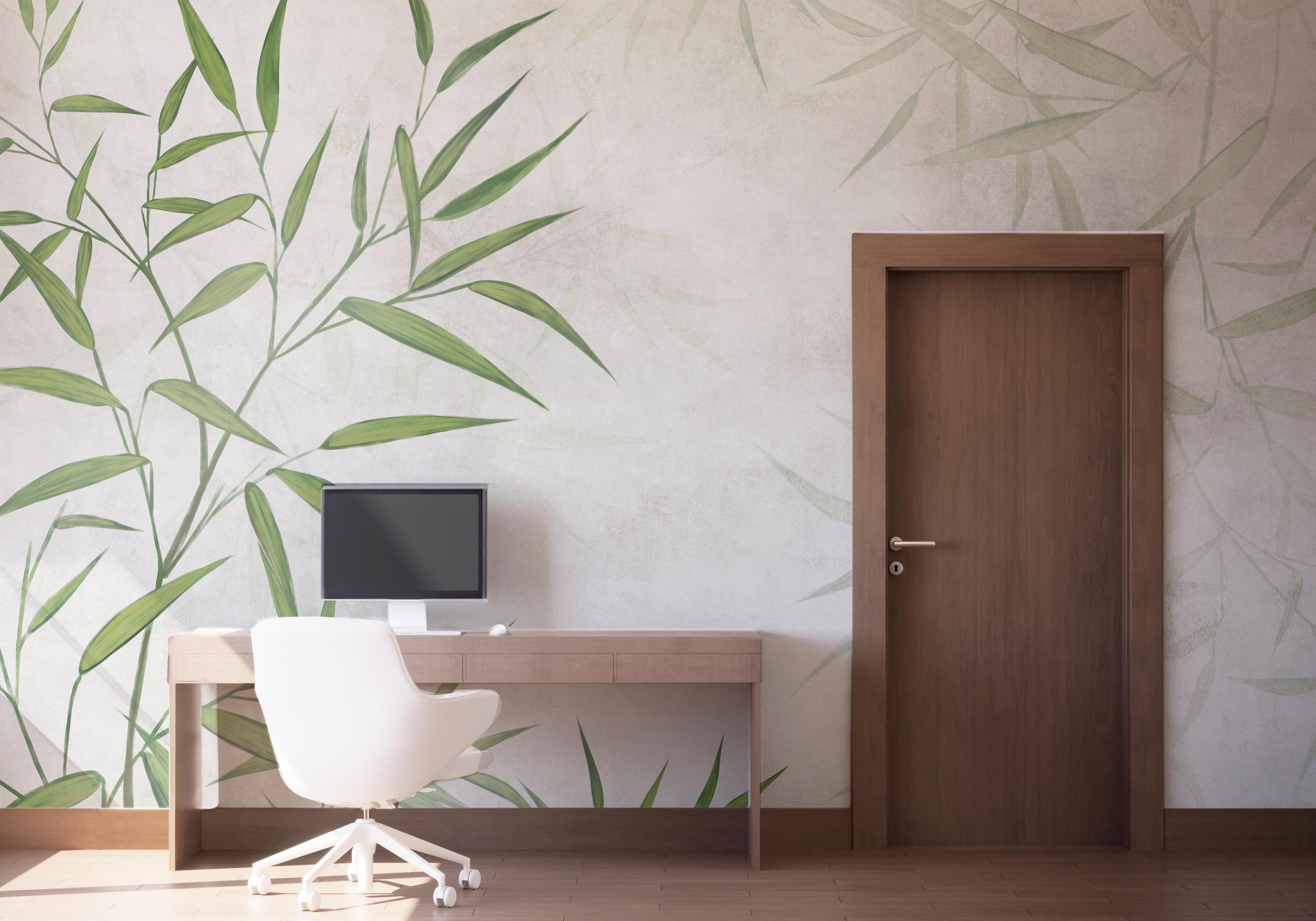 Fototapete Bamboo Leaf mockup 1