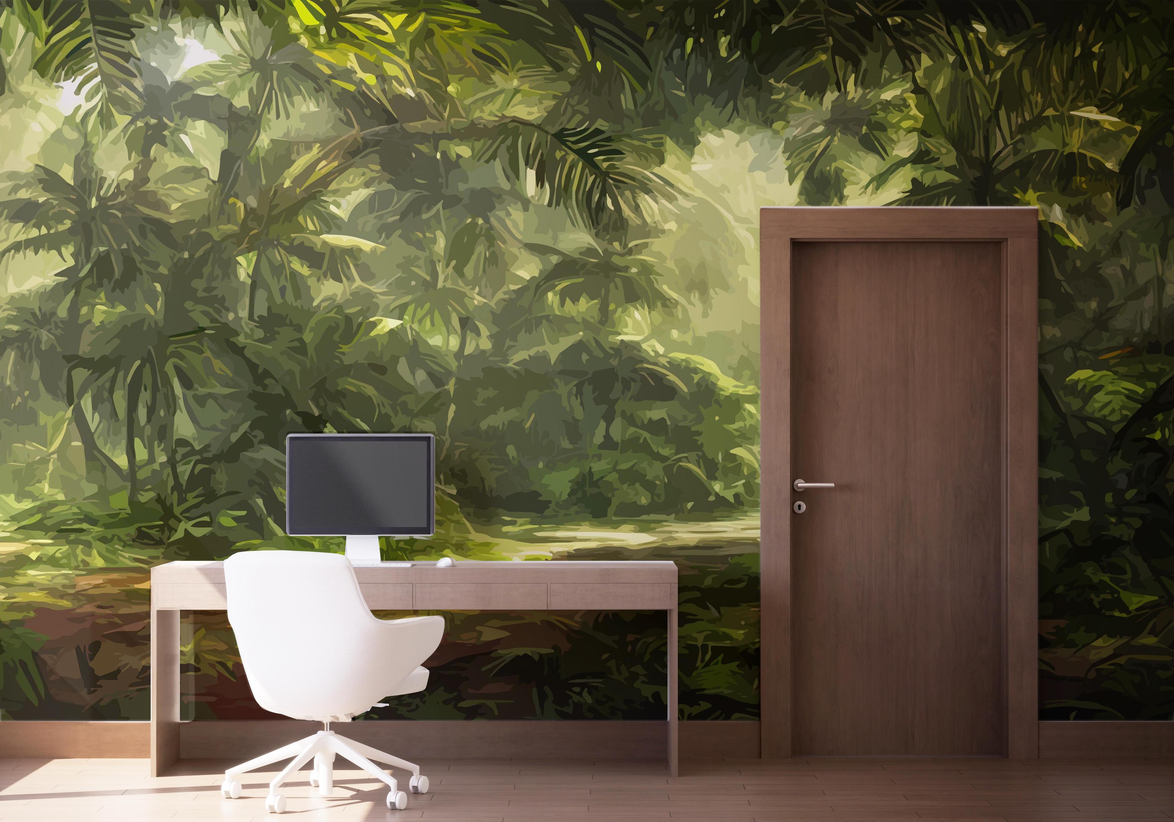 Fototapete Beautiful Jungle Light mockup 1