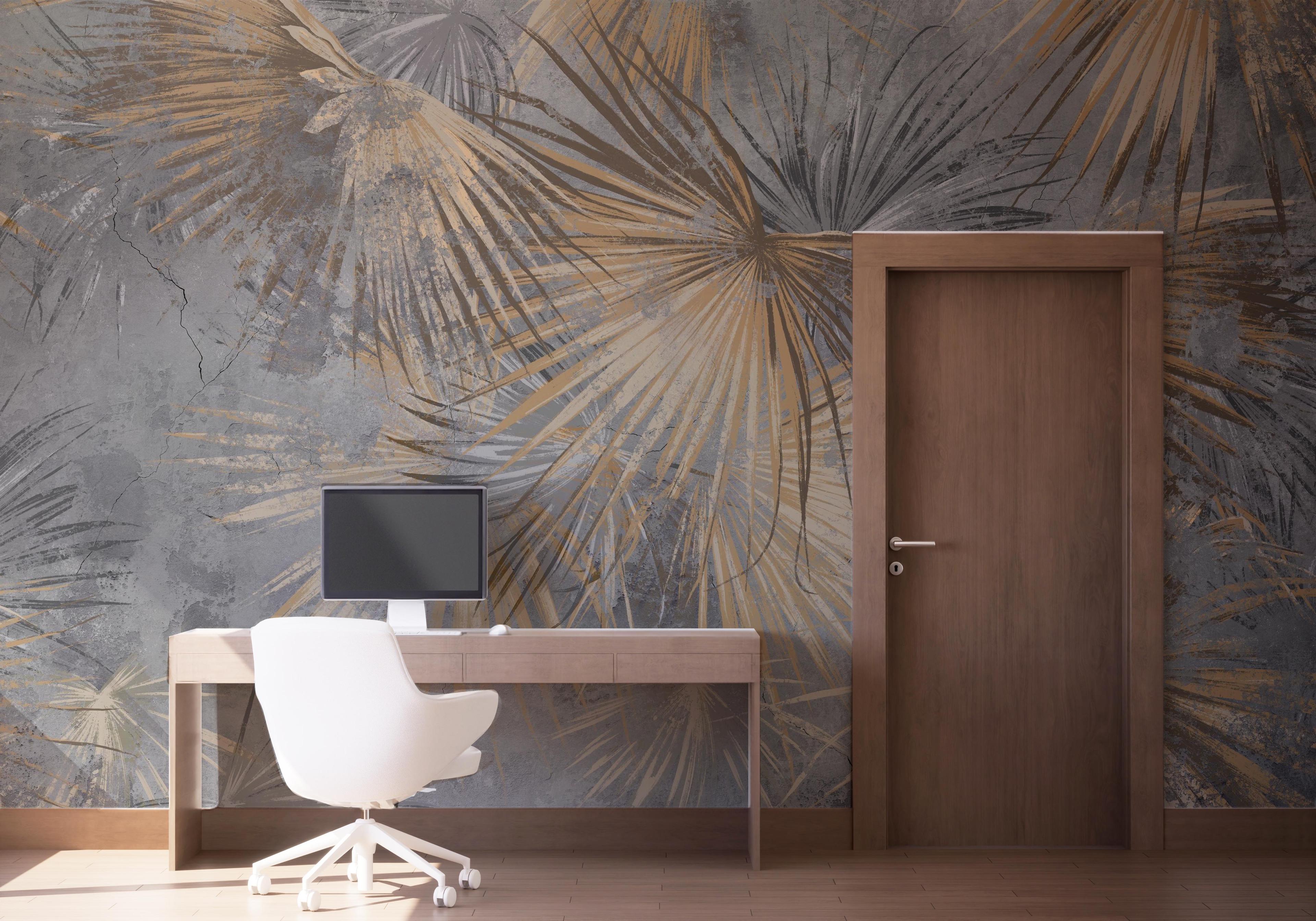 Fototapete Jungle Concrete mockup 1