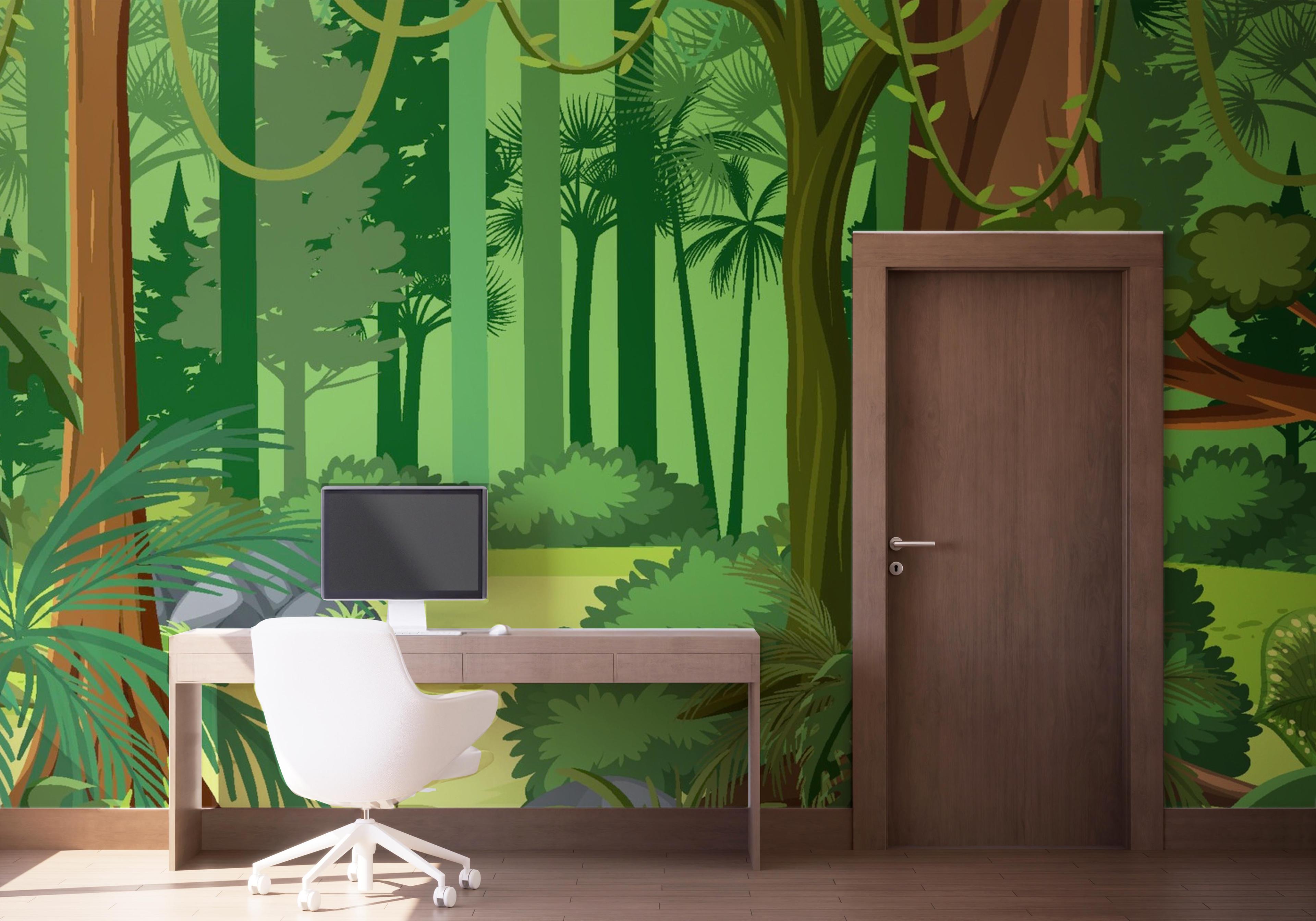 Fototapete Jungle Green Liana mockup 1
