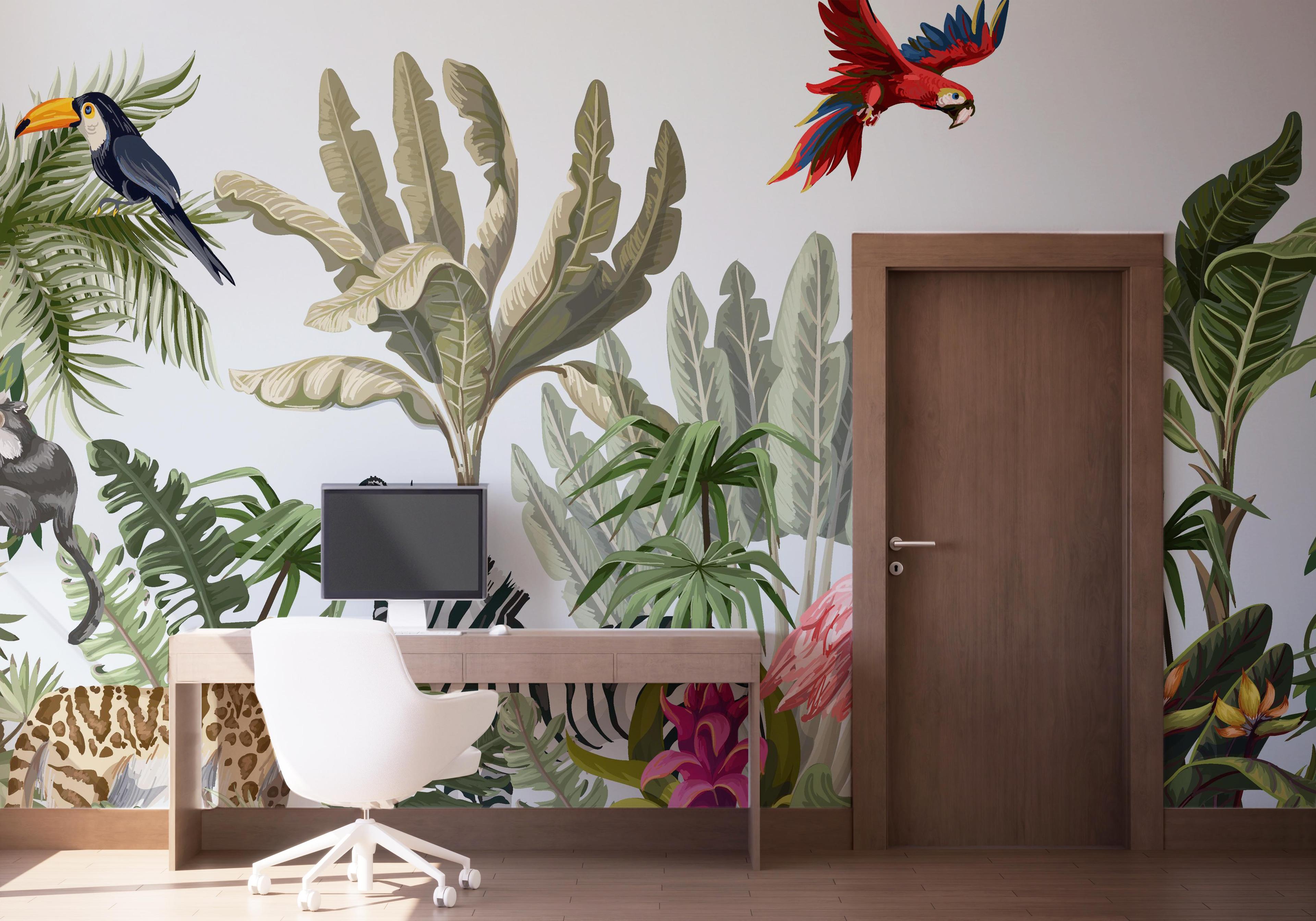 Fototapete Light Jungle Art mockup 1