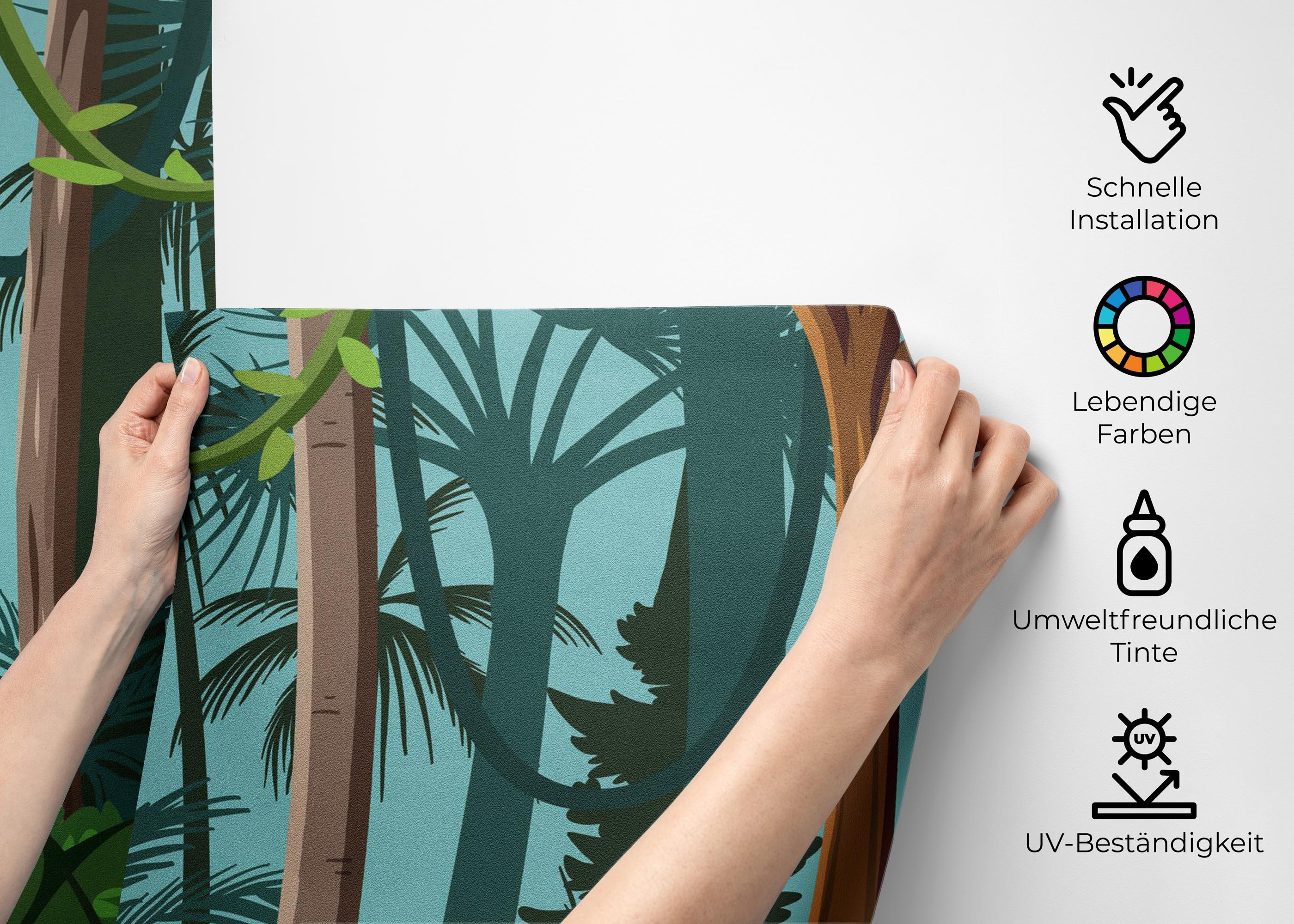 Fototapete Jungle Elephant Cartoon mockup 2