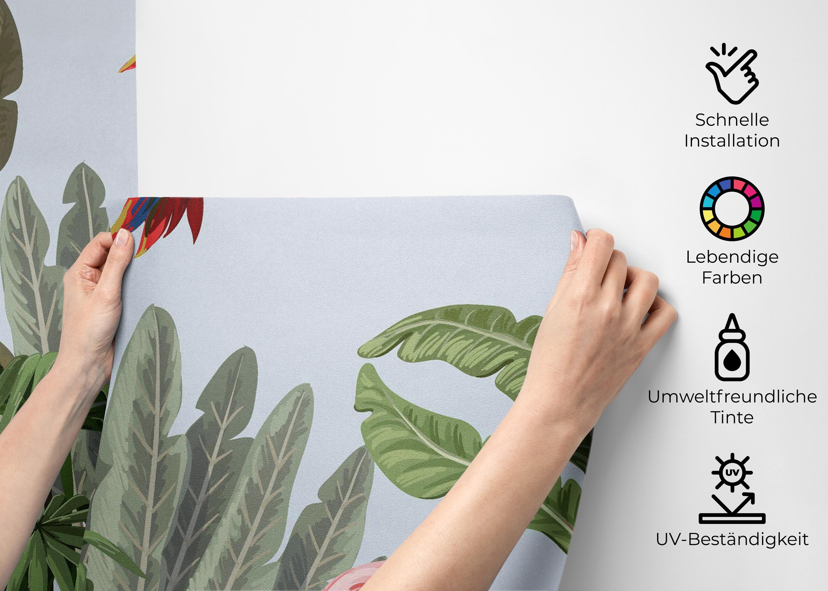 Fototapete Light Jungle Art mockup 2