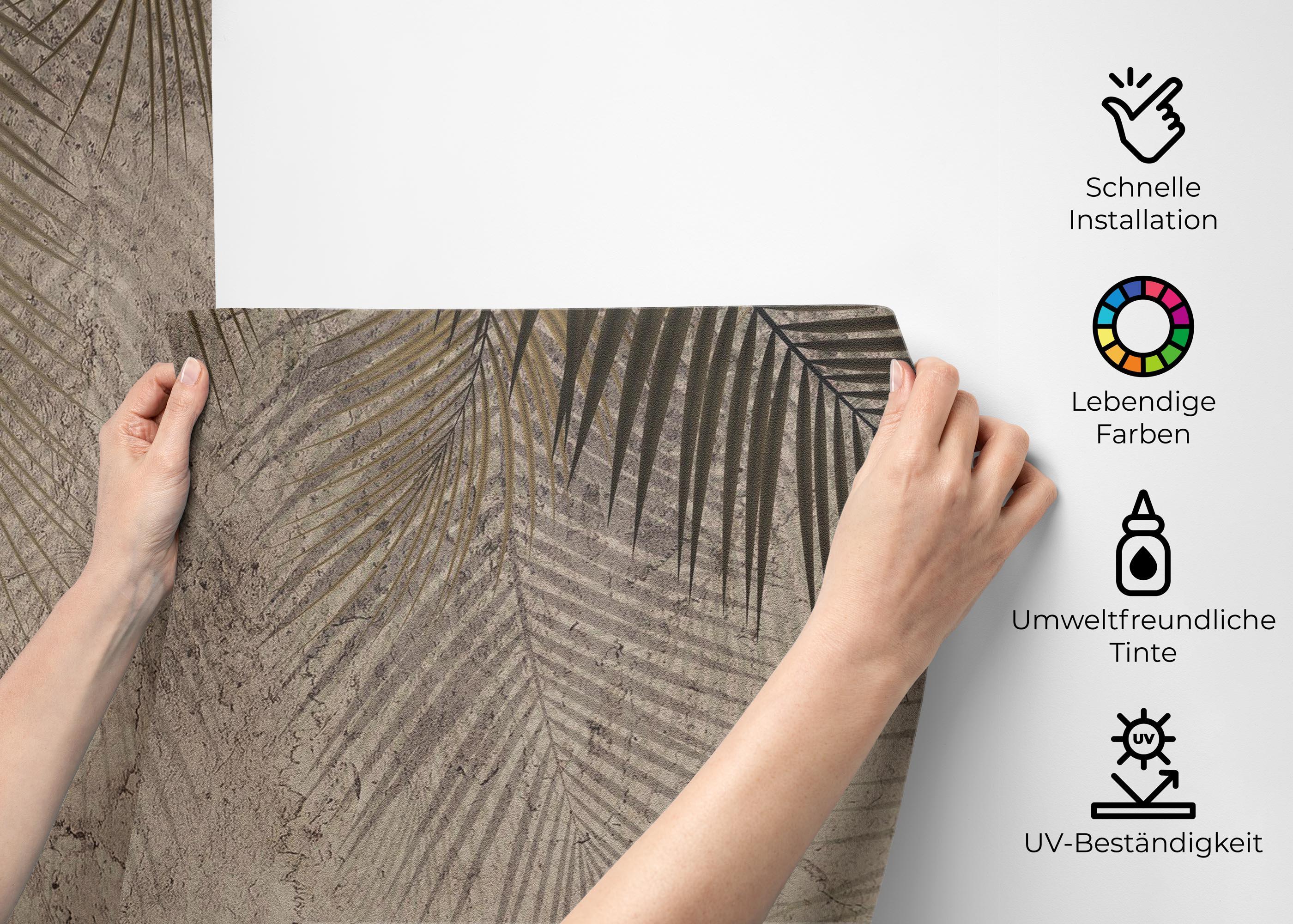 Fototapete Thin Brown Leaves mockup 2