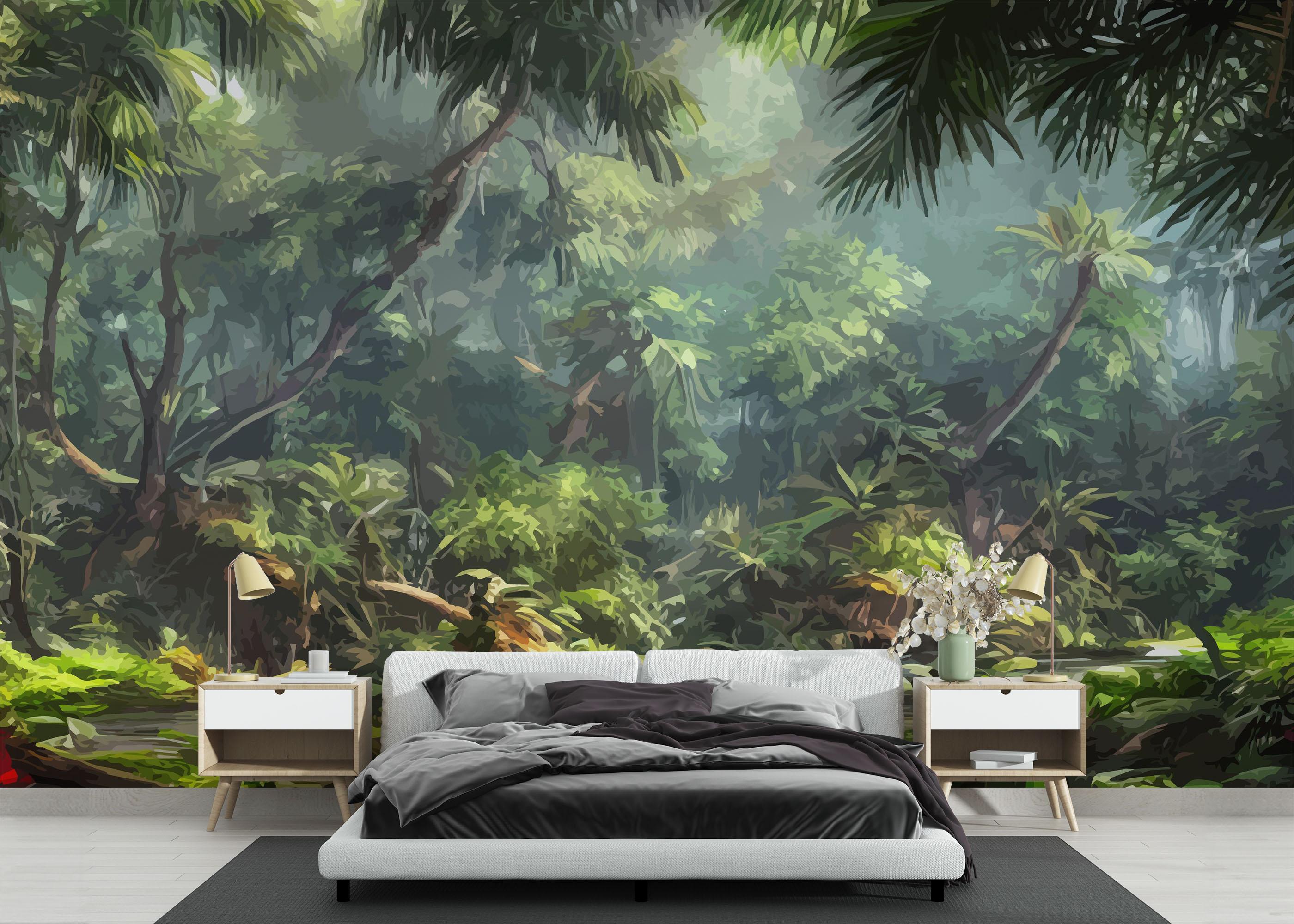 Fototapete Jungle Daylight View mockup 3