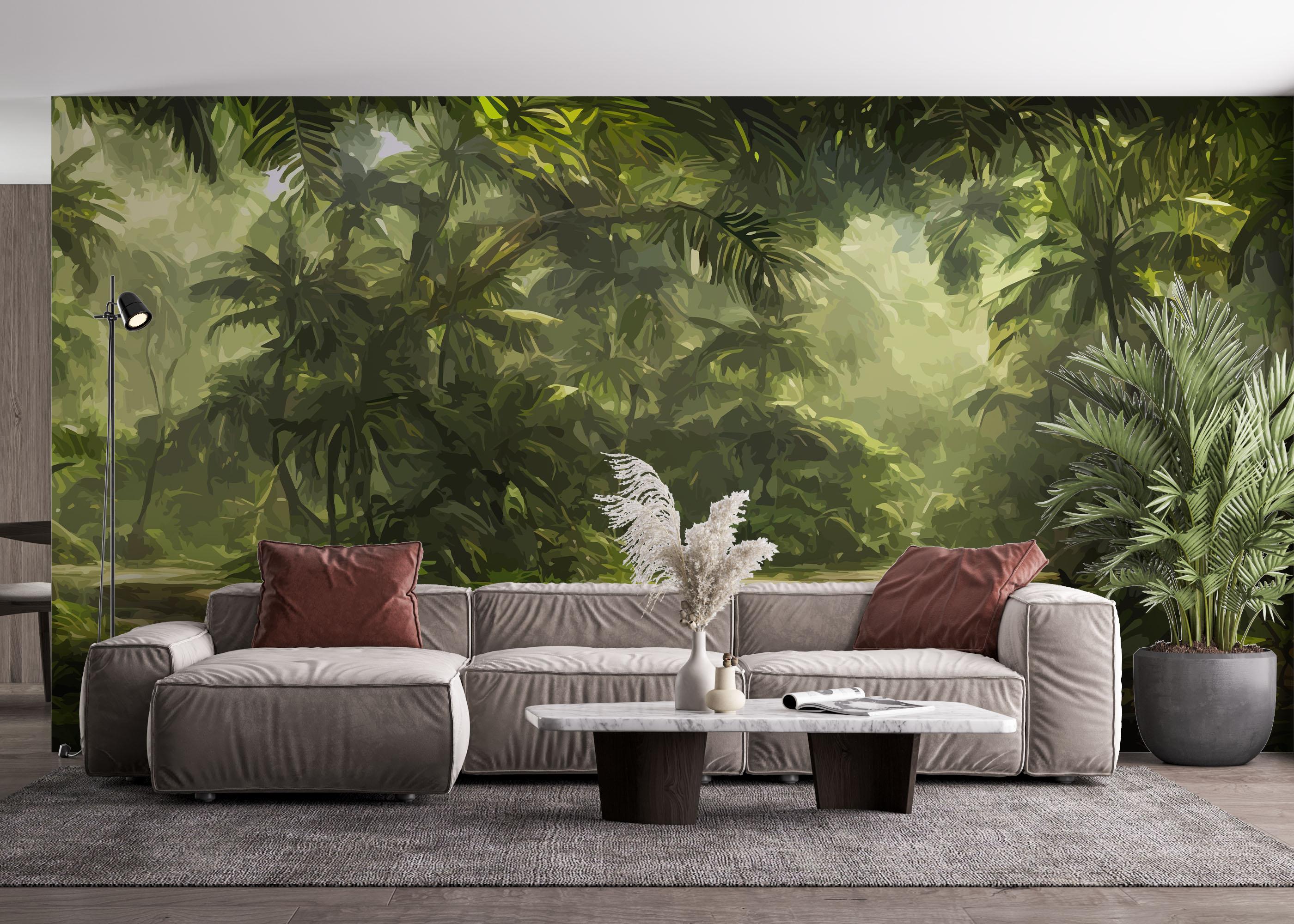 Fototapete Beautiful Jungle Light mockup 4