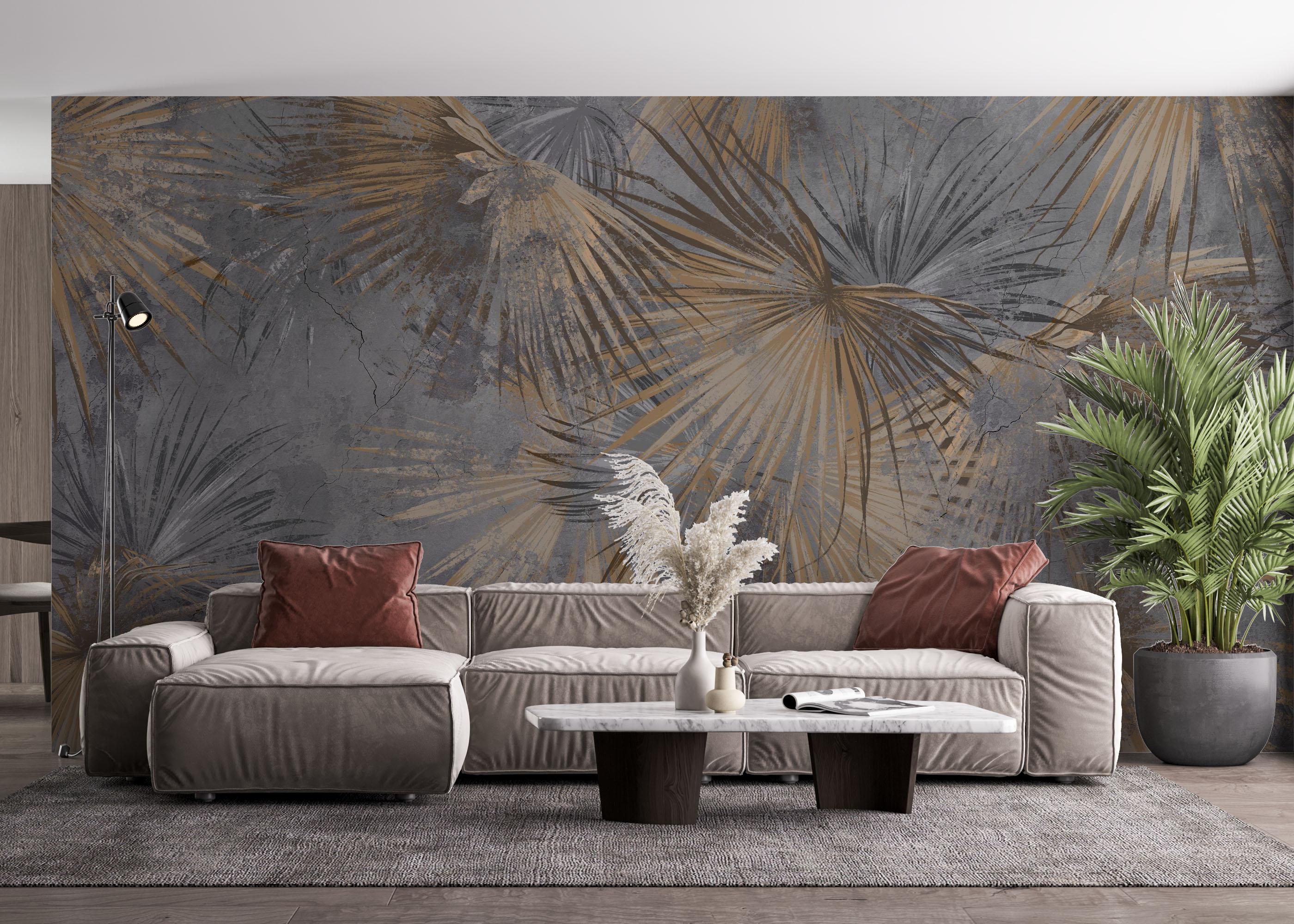 Fototapete Jungle Concrete mockup 4