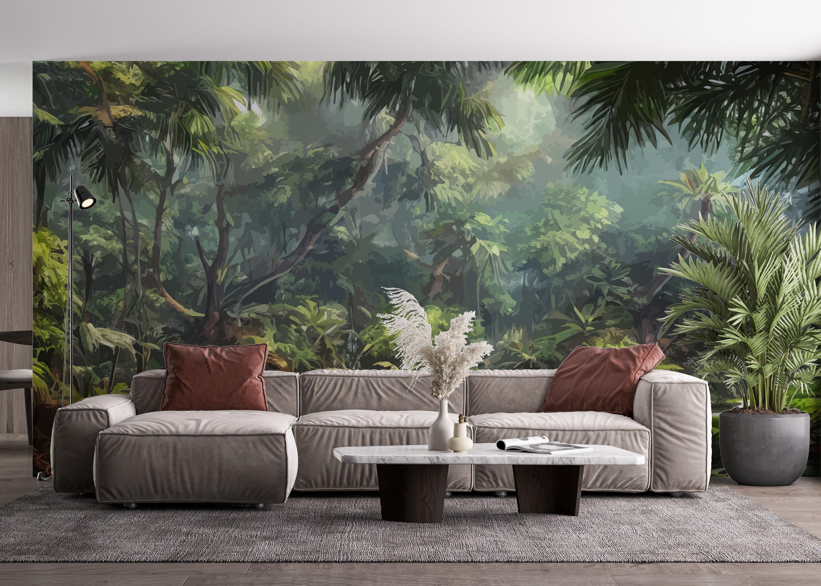 Fototapete Jungle Daylight View mockup 4