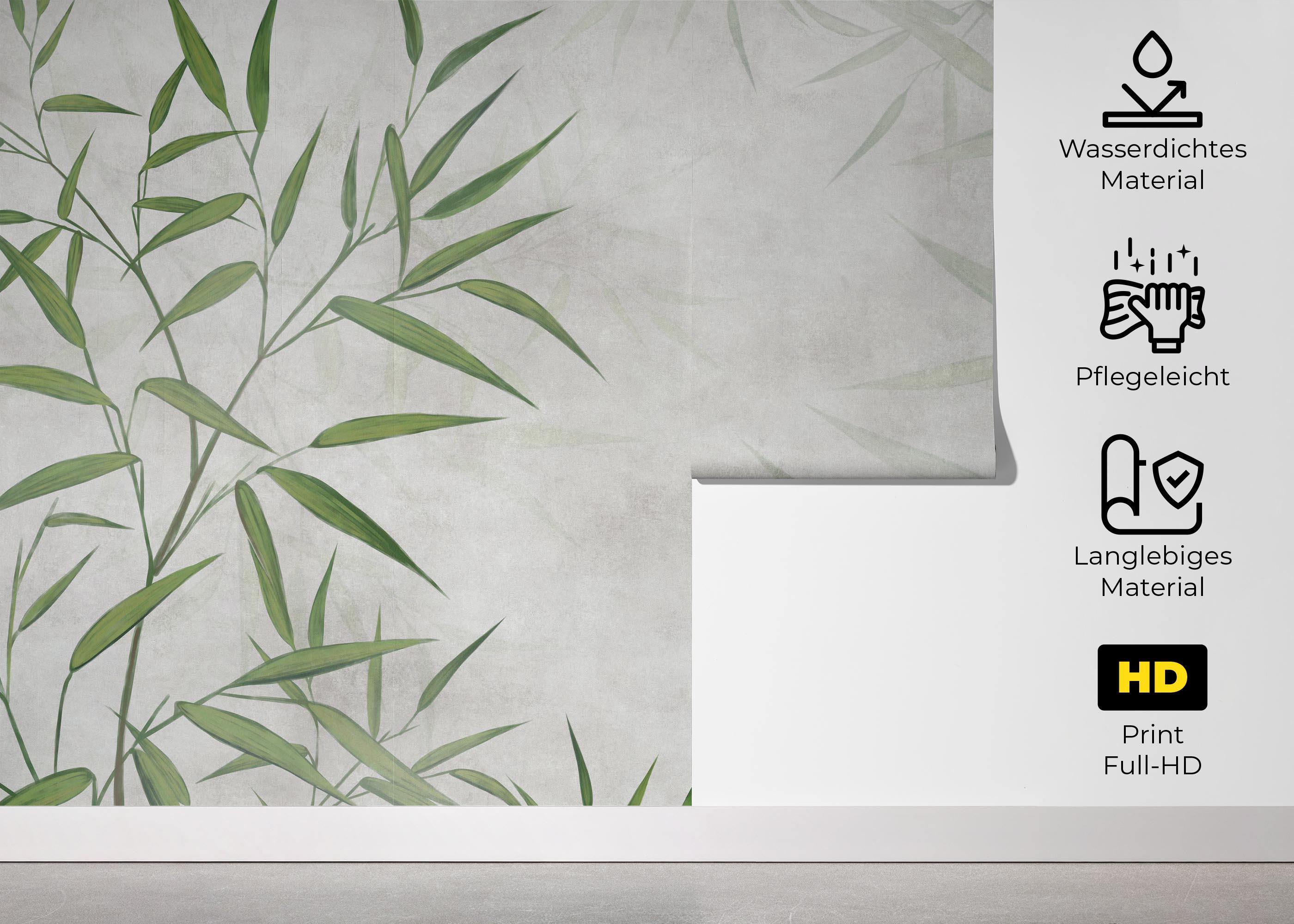 Fototapete Bamboo Leaf mockup 5