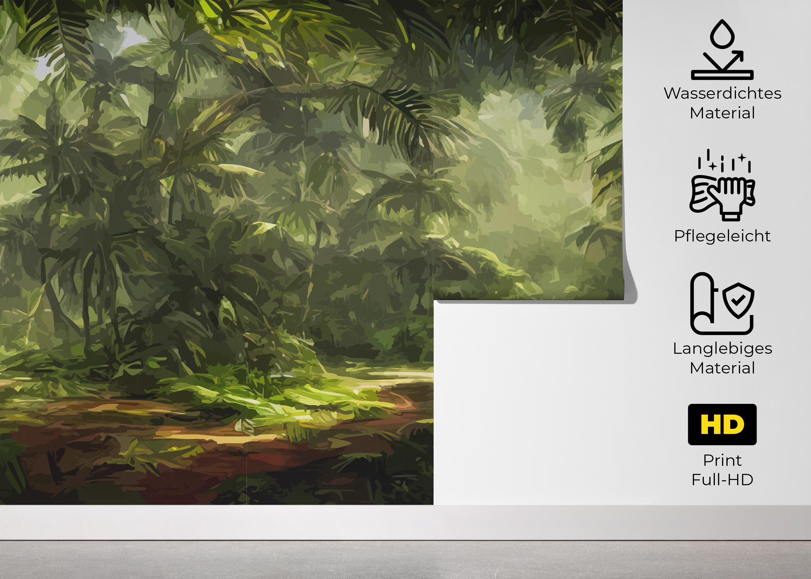 Fototapete Beautiful Jungle Light mockup 5