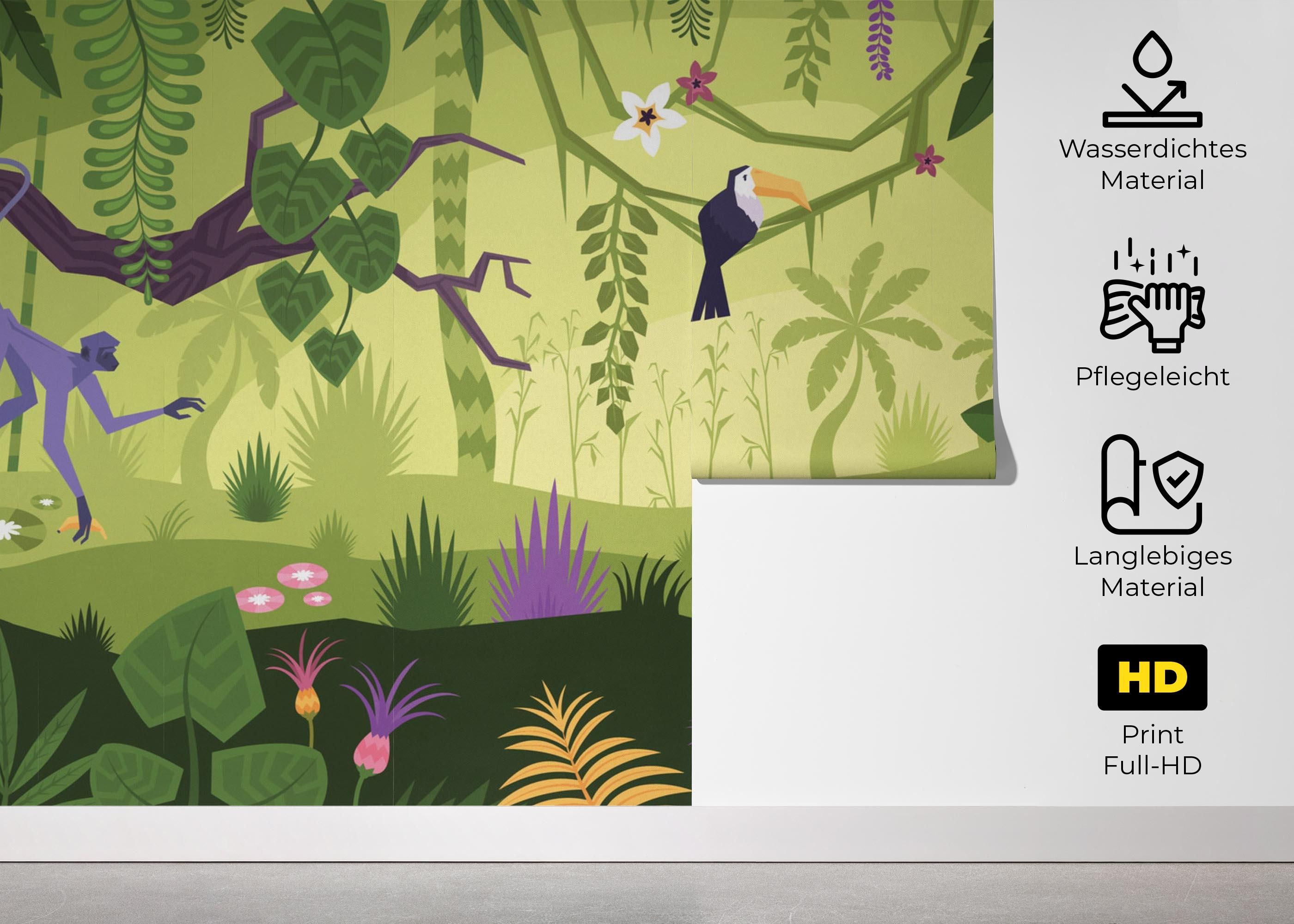 Cute Jungle Art mockup 5