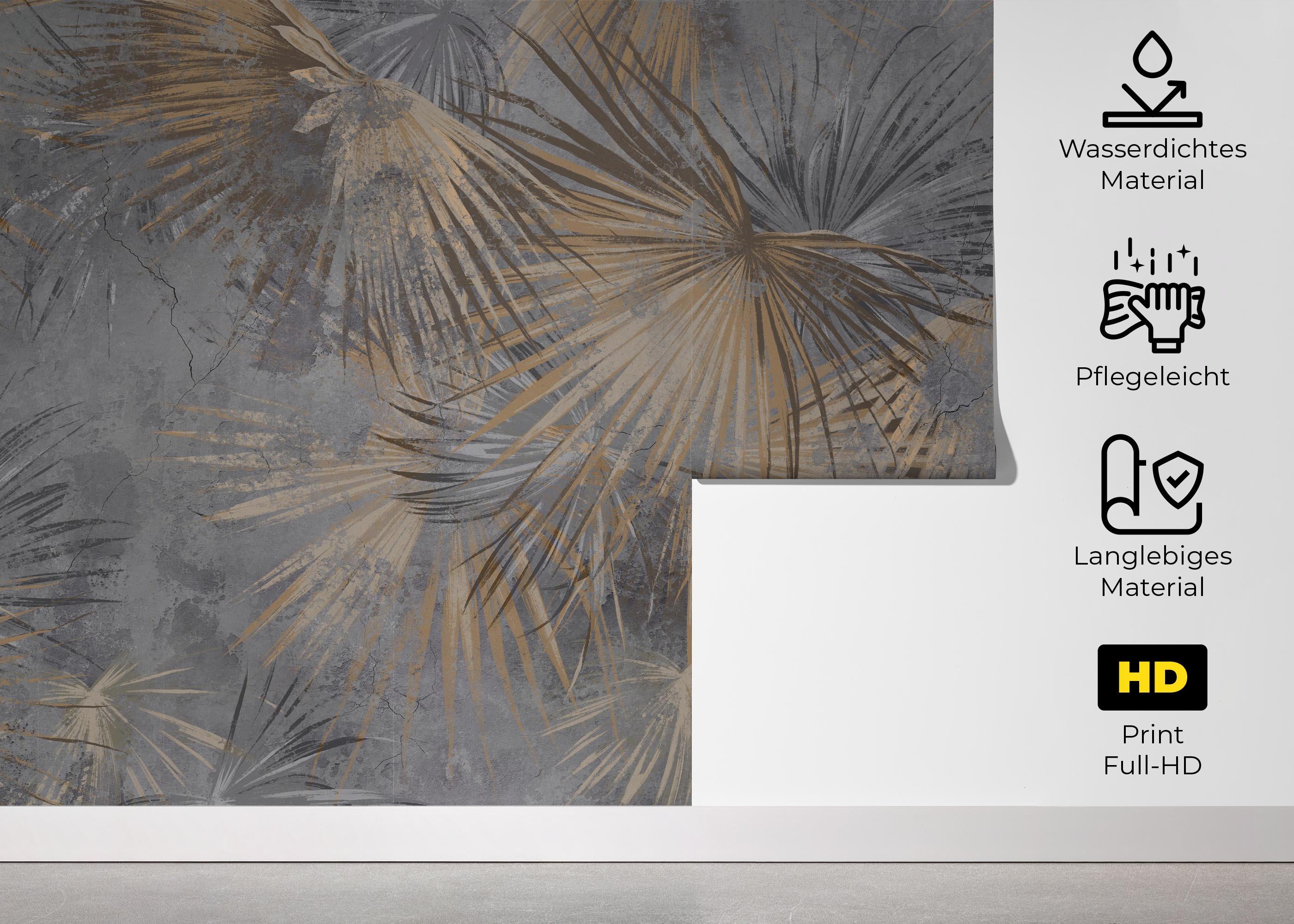 Fototapete Jungle Concrete mockup 5