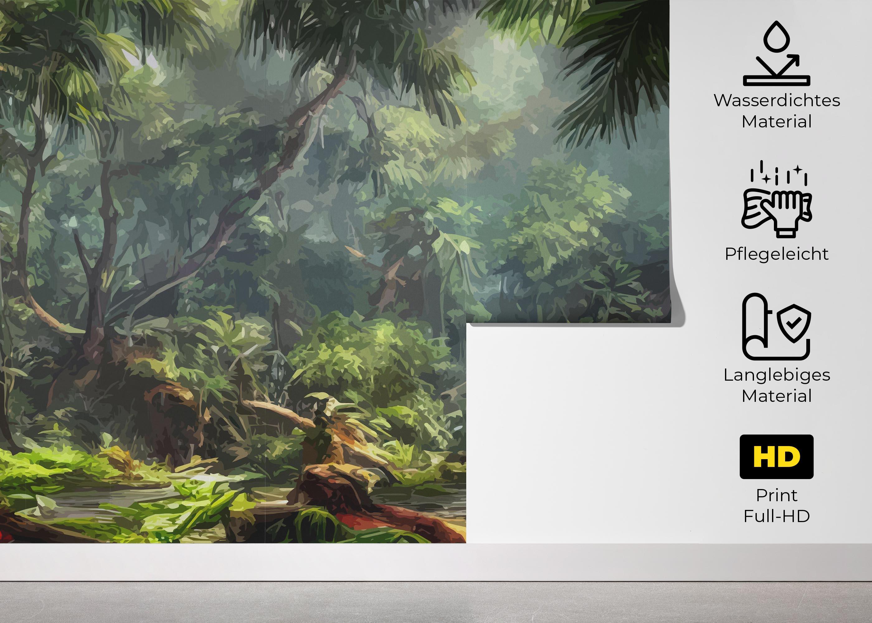 Fototapete Jungle Daylight View mockup 5