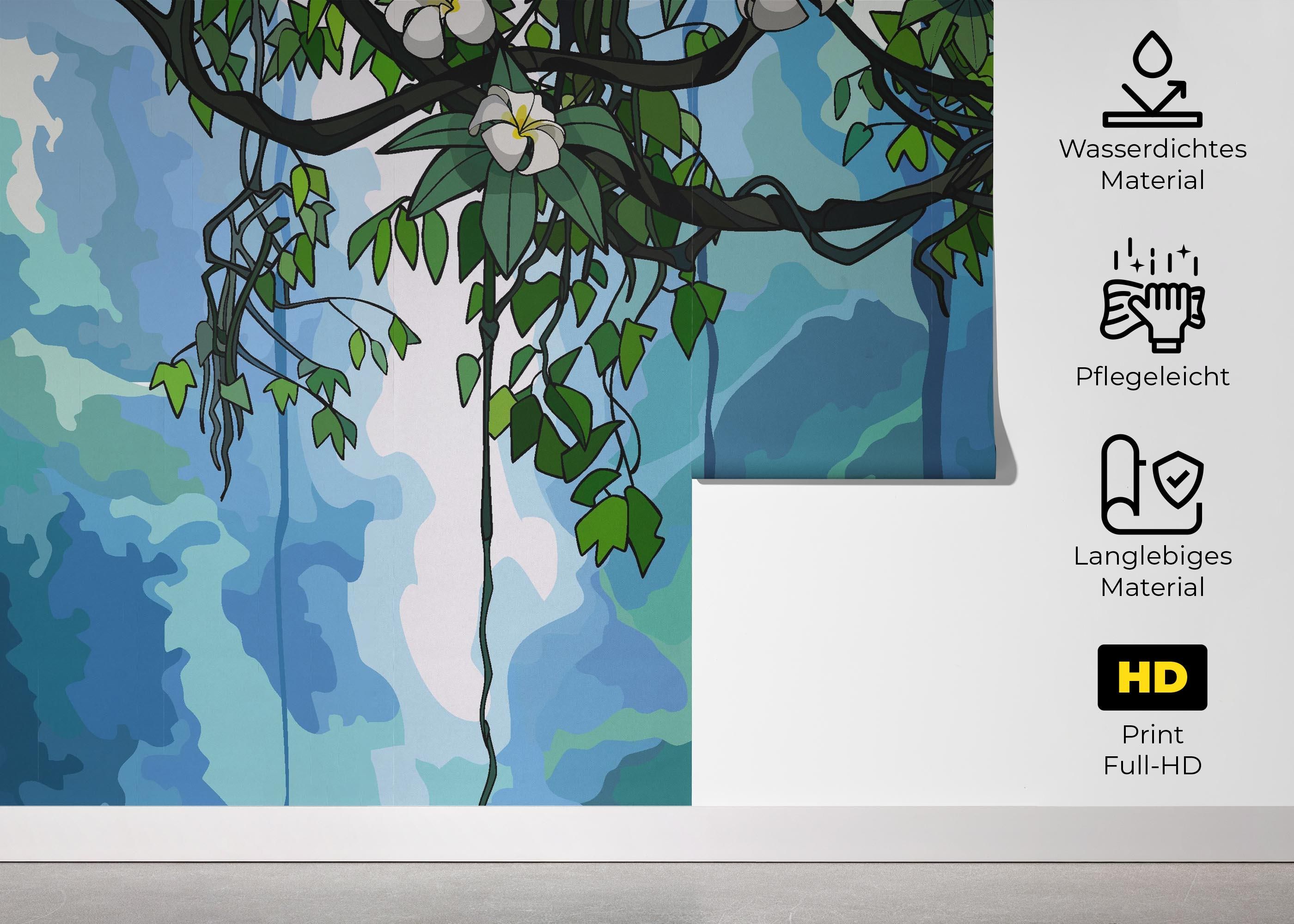 Jungle Falling Flower mockup 5