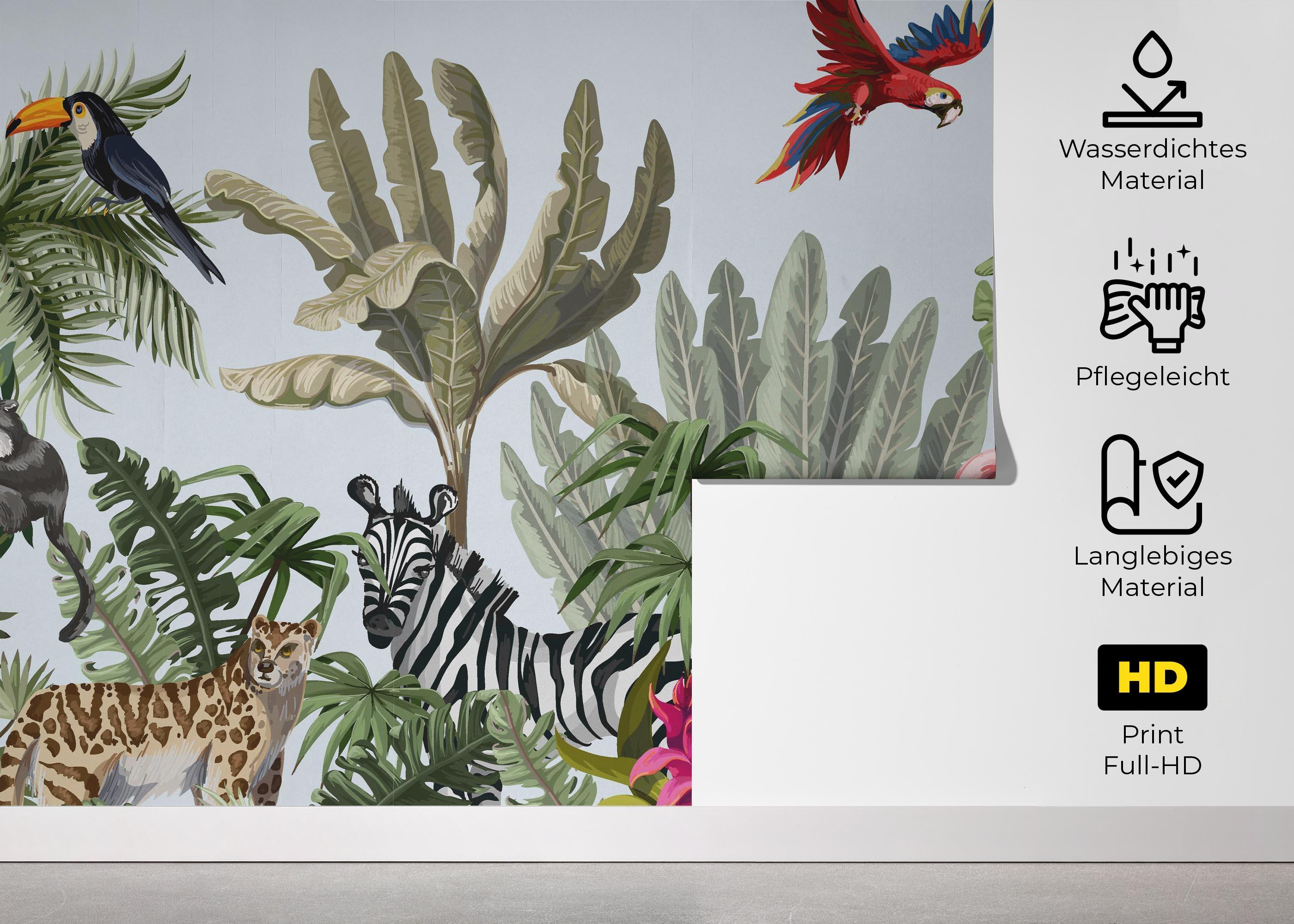 Fototapete Light Jungle Art mockup 5
