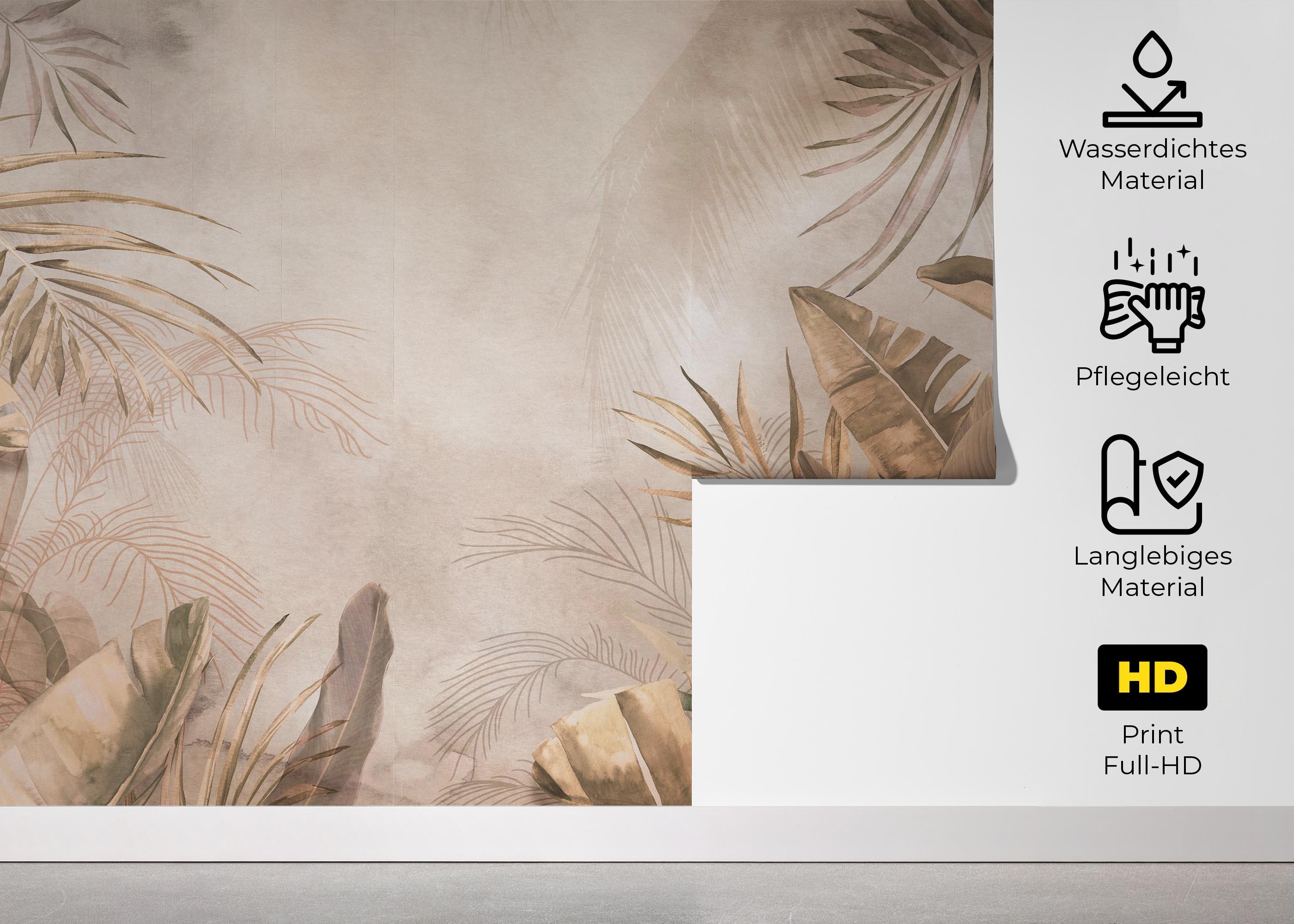 Fototapete Metalic Jungle mockup 5