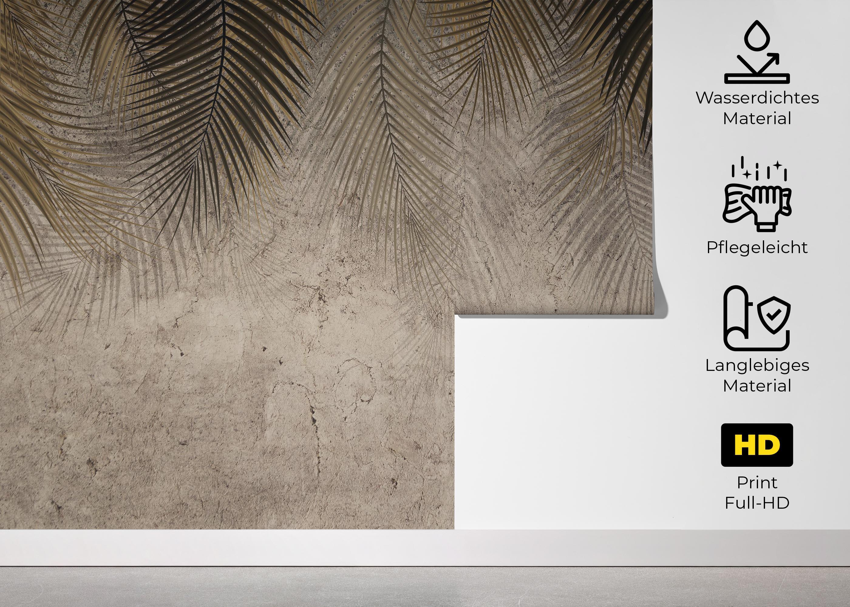 Fototapete Thin Brown Leaves mockup 5