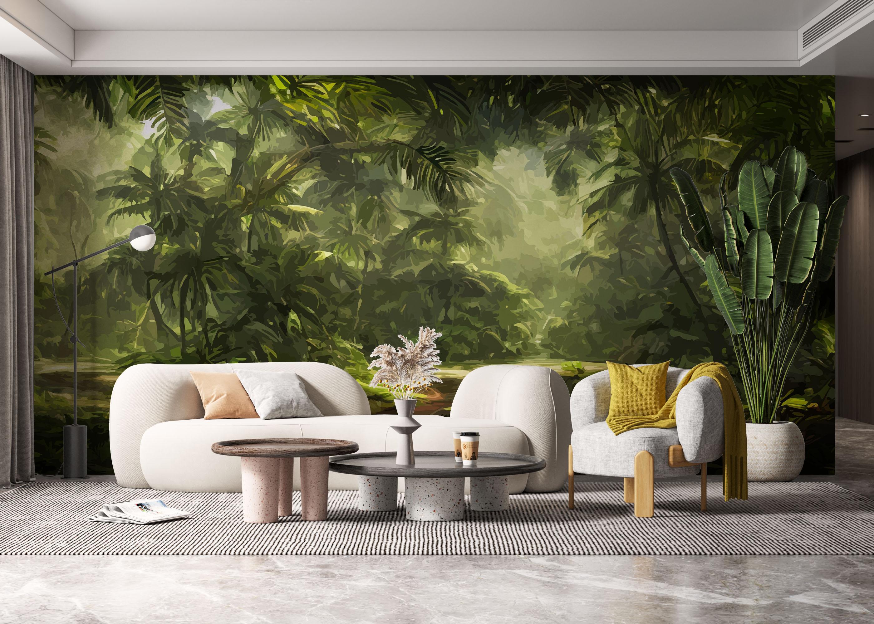 Fototapete Beautiful Jungle Light mockup 6