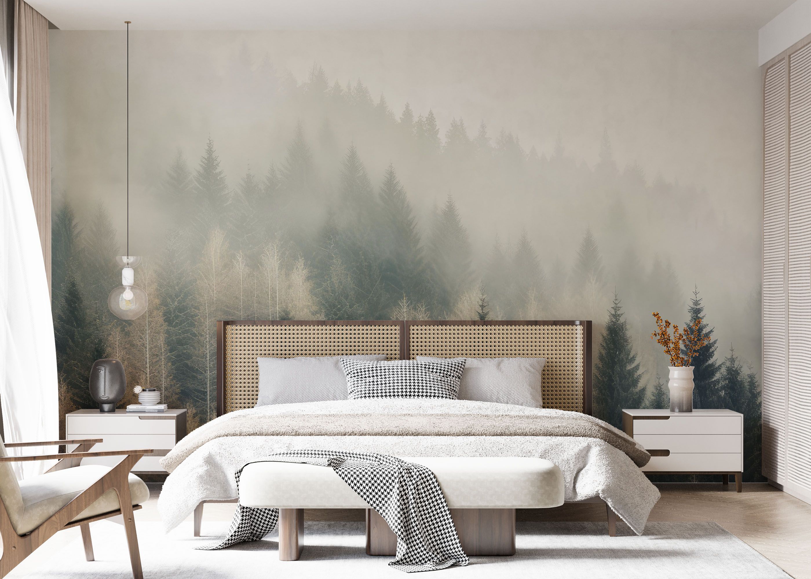 Cream Green Trees mockup 7