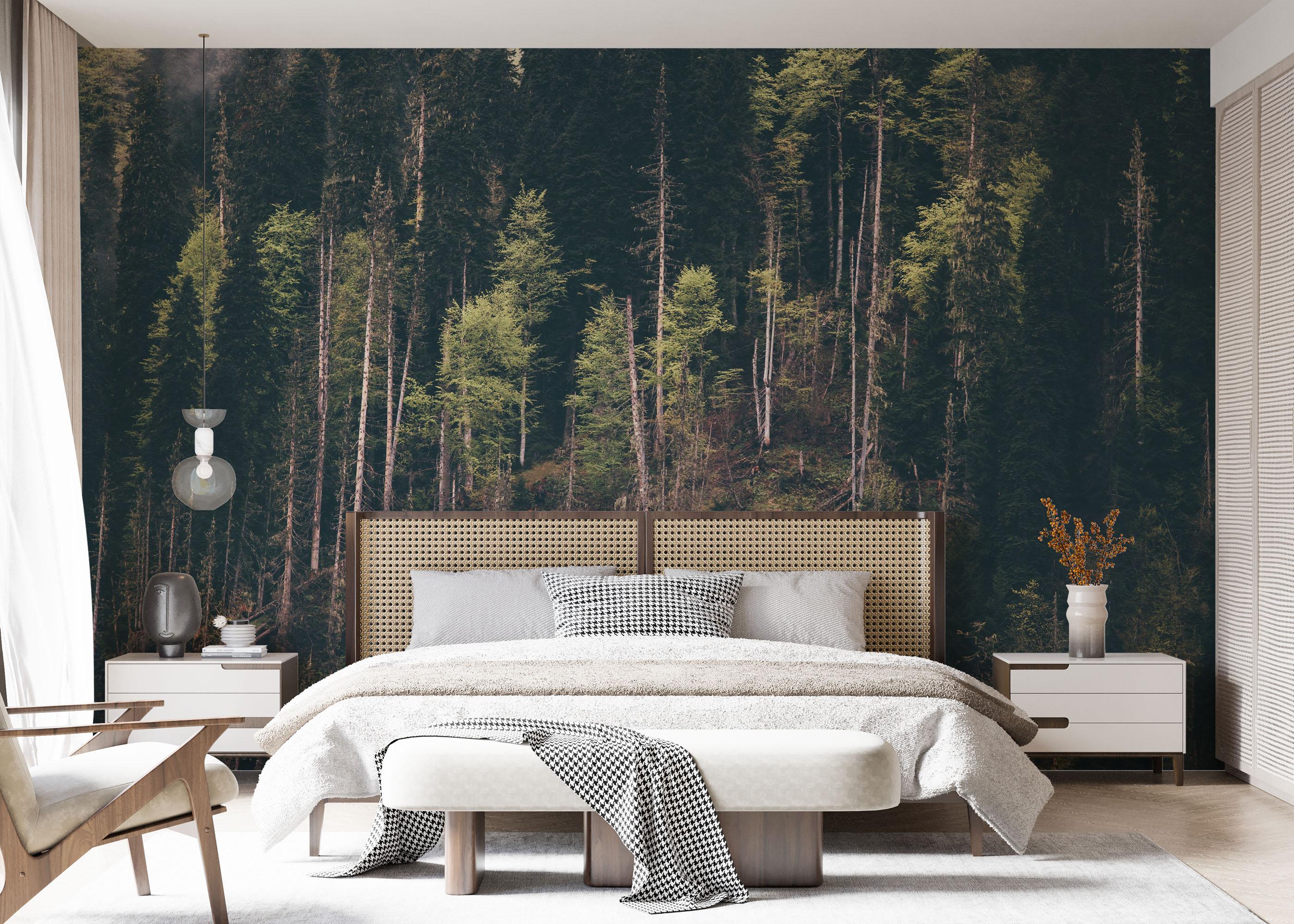 Fototapete Dark Mountain Forests mockup 7