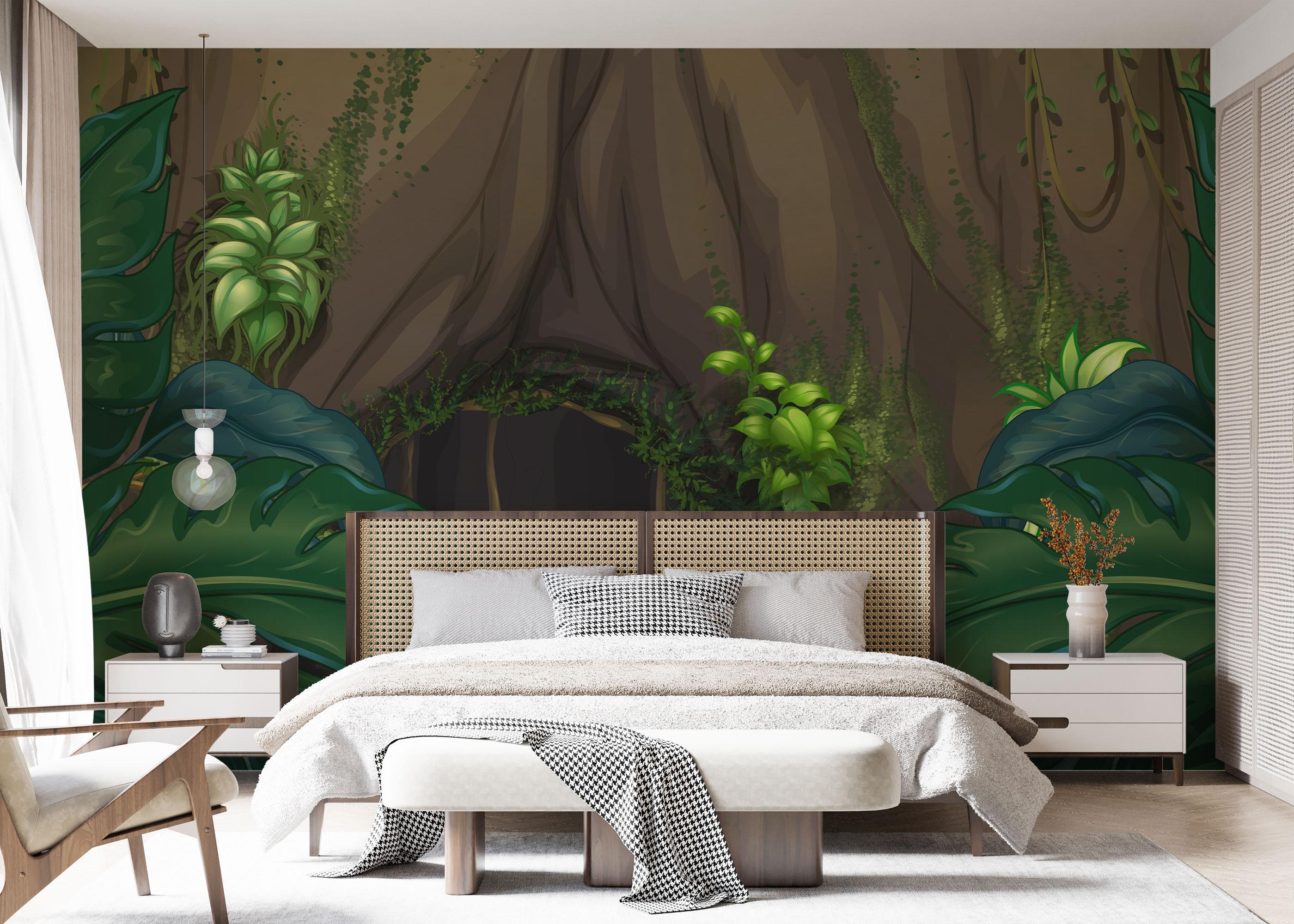 Fototapete Forest Water Cartoon mockup 7