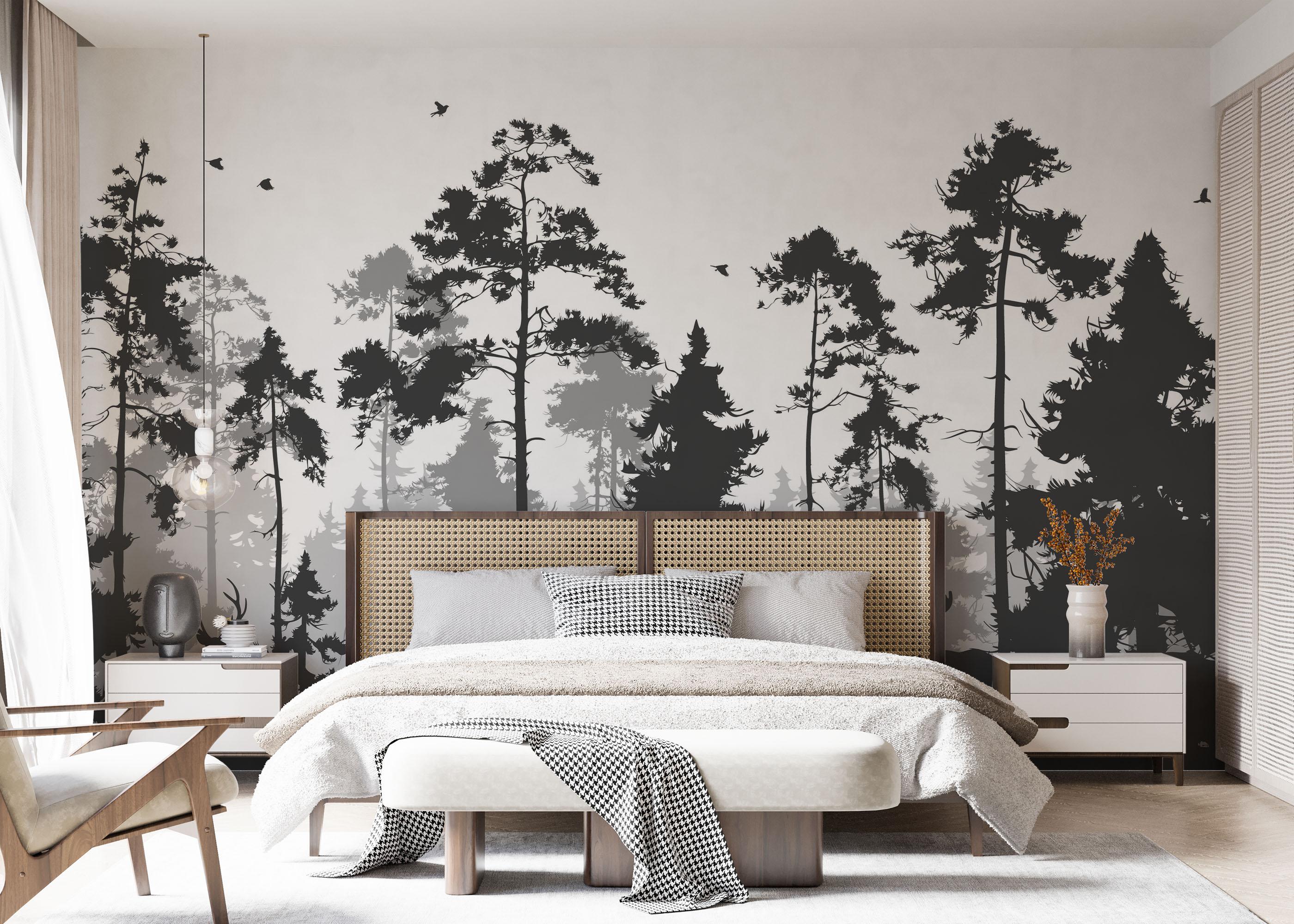 Fototapete Grey Forest Deer mockup 7