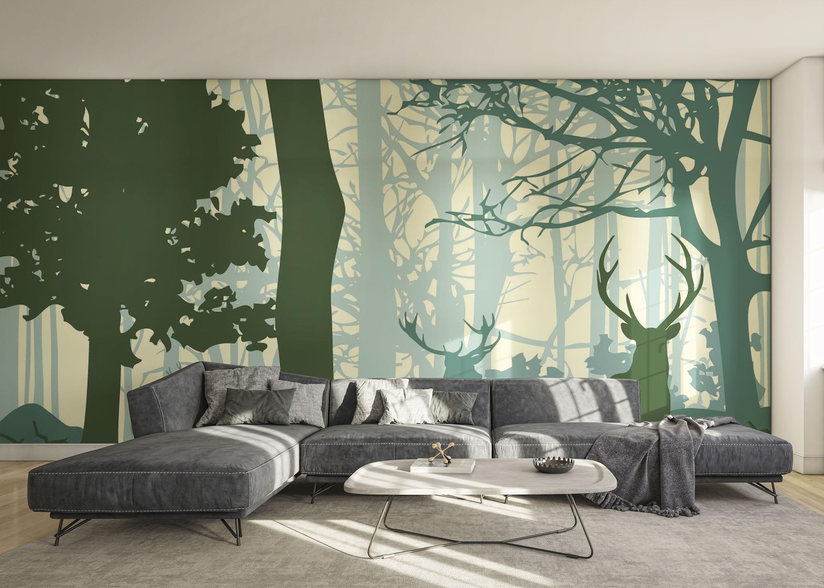 Fototapete Deer Forest mockup 0