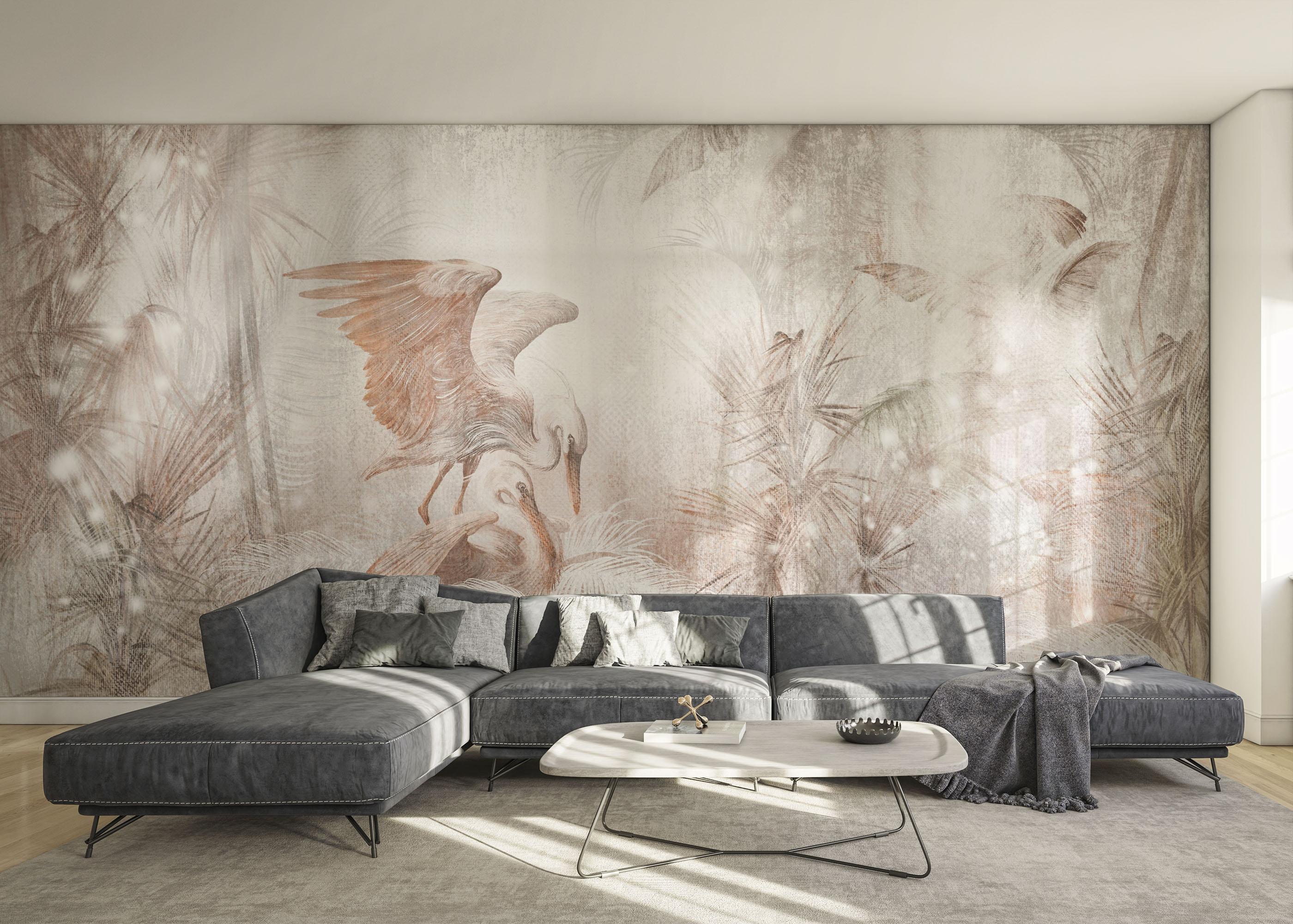 Fototapete Dreamy Pelicans mockup 0