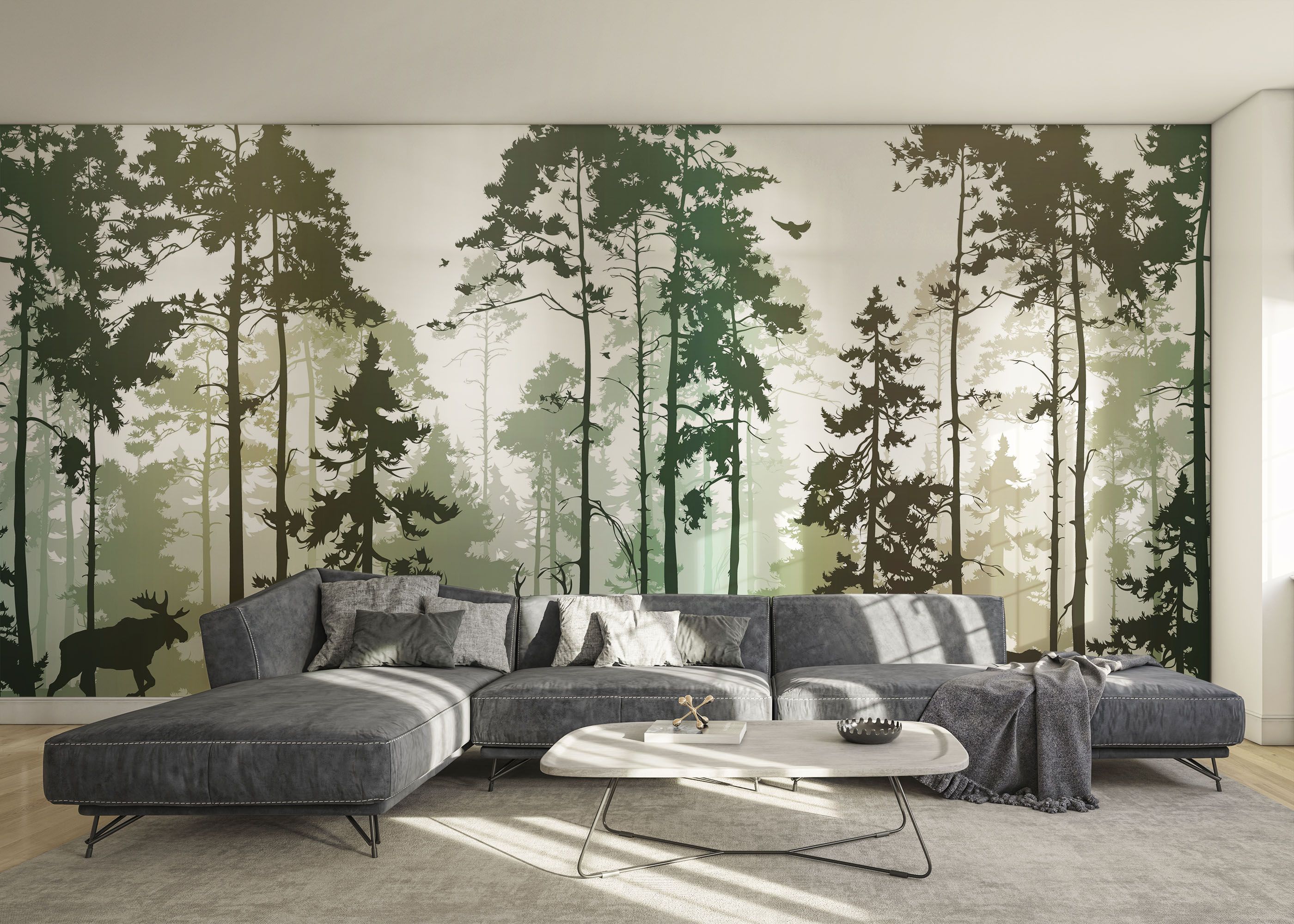 Foggy Yellow Forest mockup 0