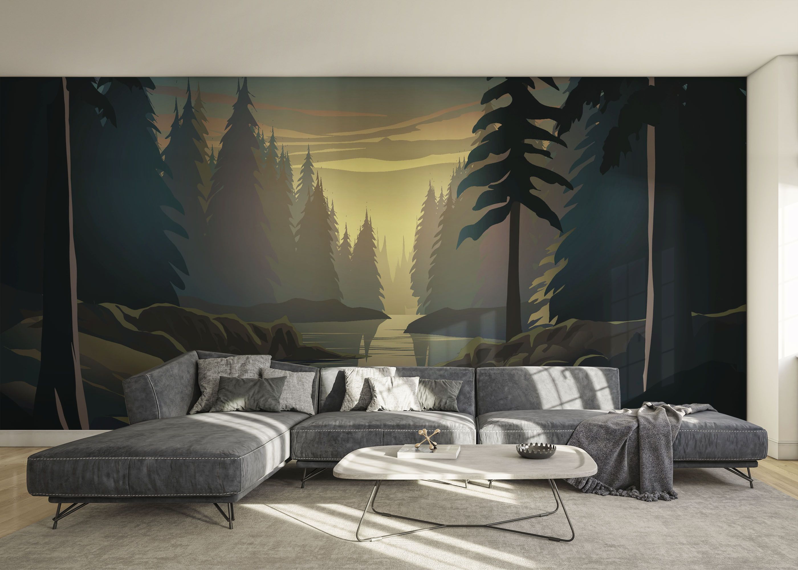 Forest Sunrise River mockup 0