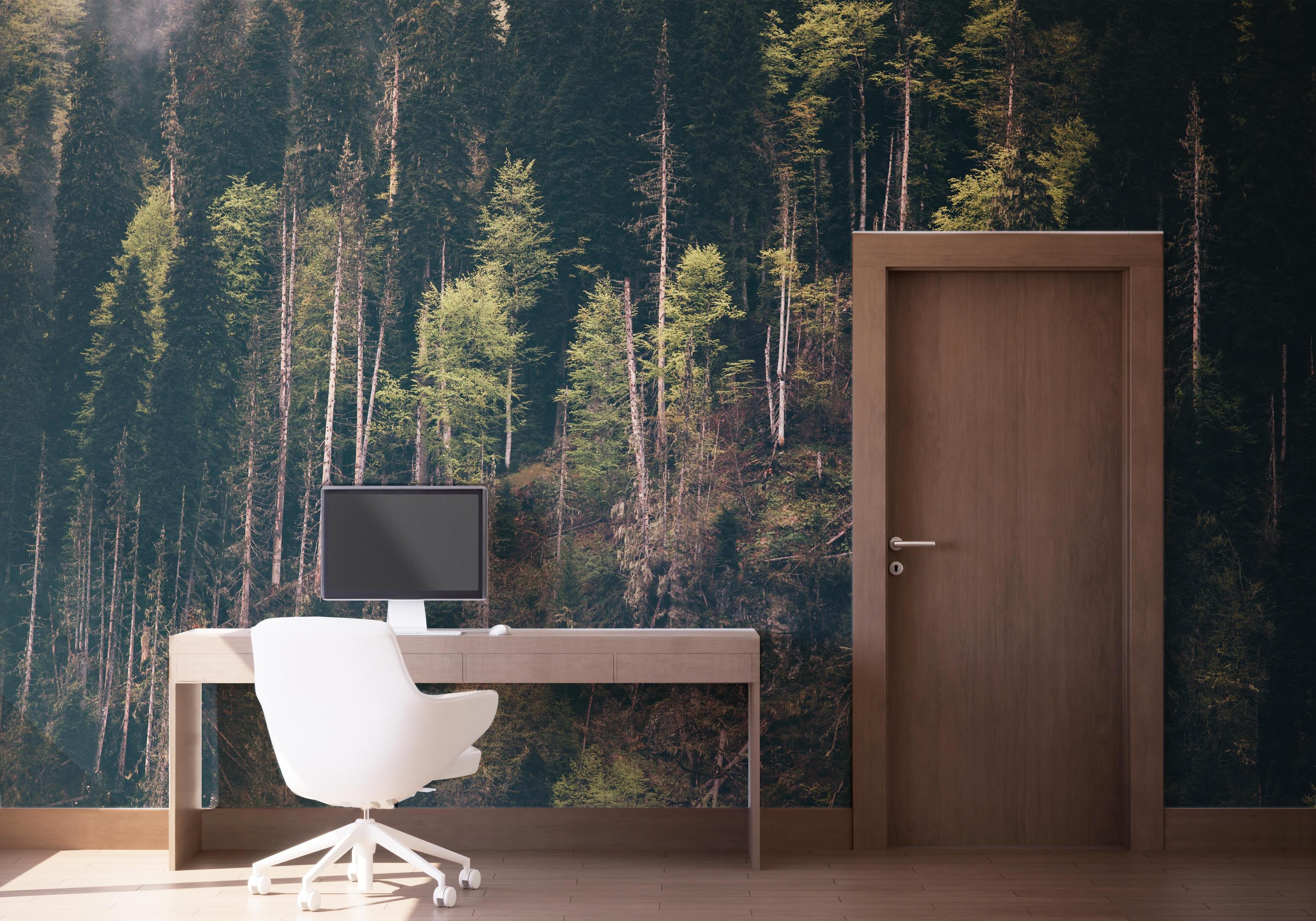 Fototapete Dark Mountain Forests mockup 1