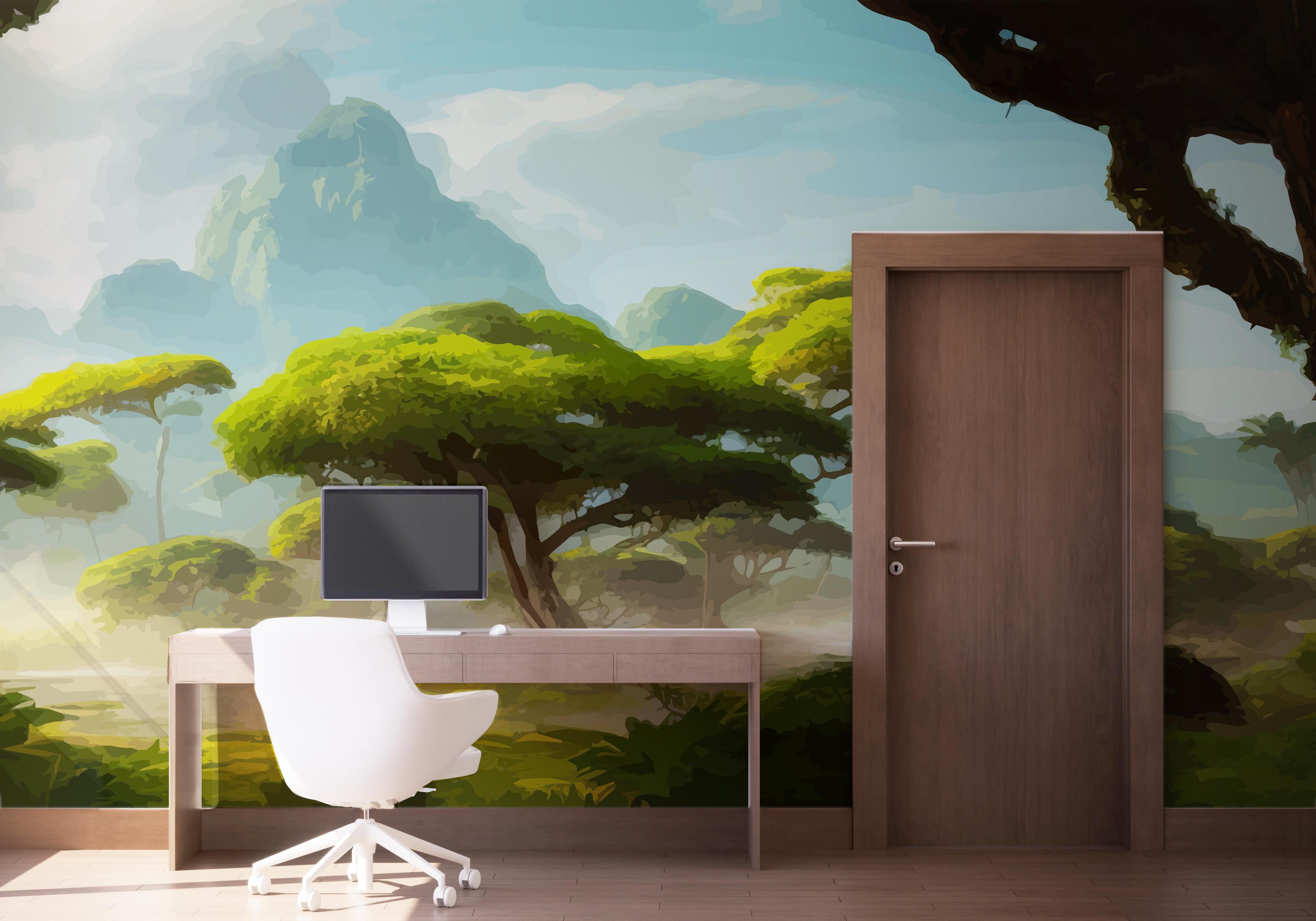 Fototapete Daylight Tree Forest mockup 1