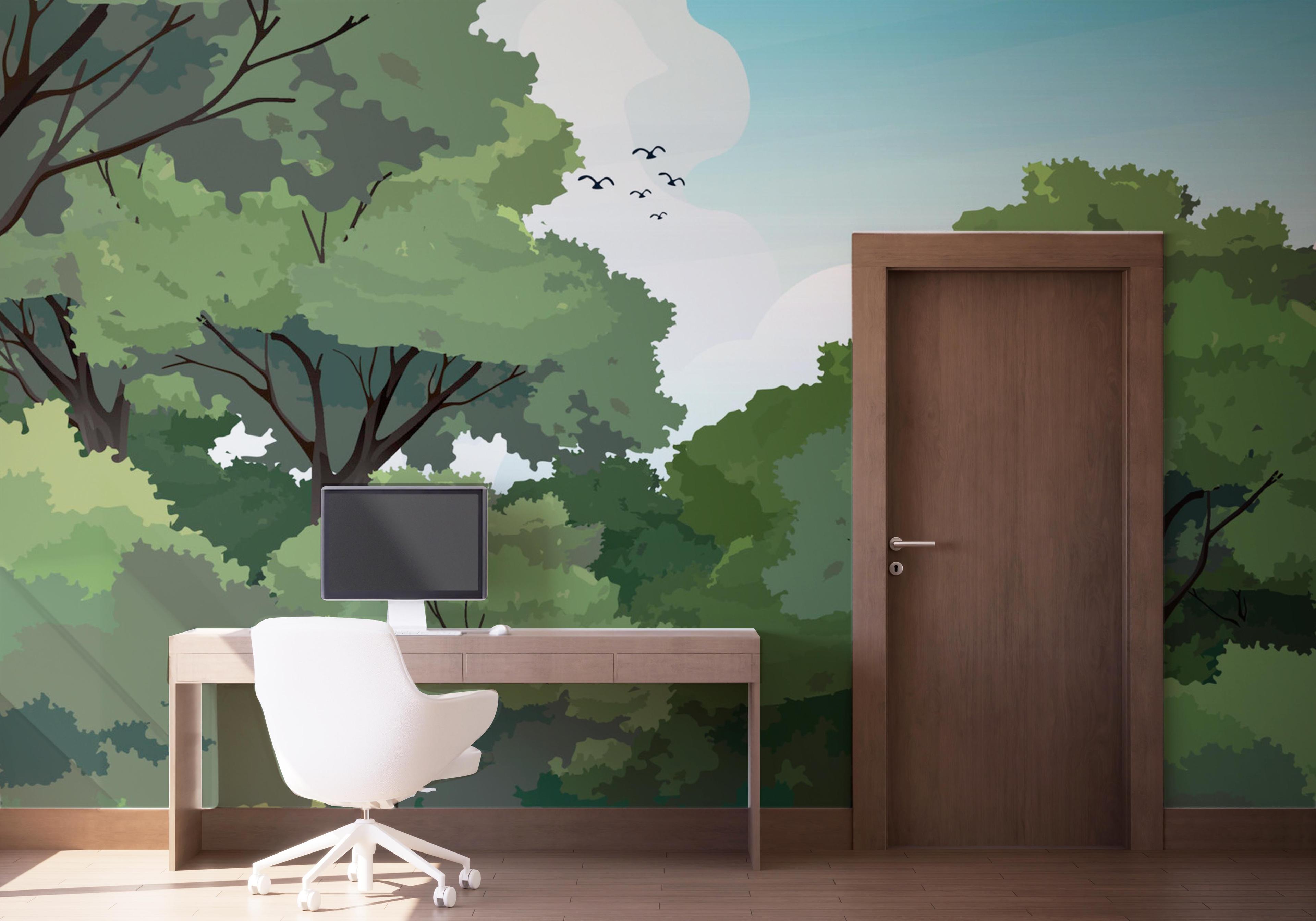 Fototapete Full Forest Tree mockup 1