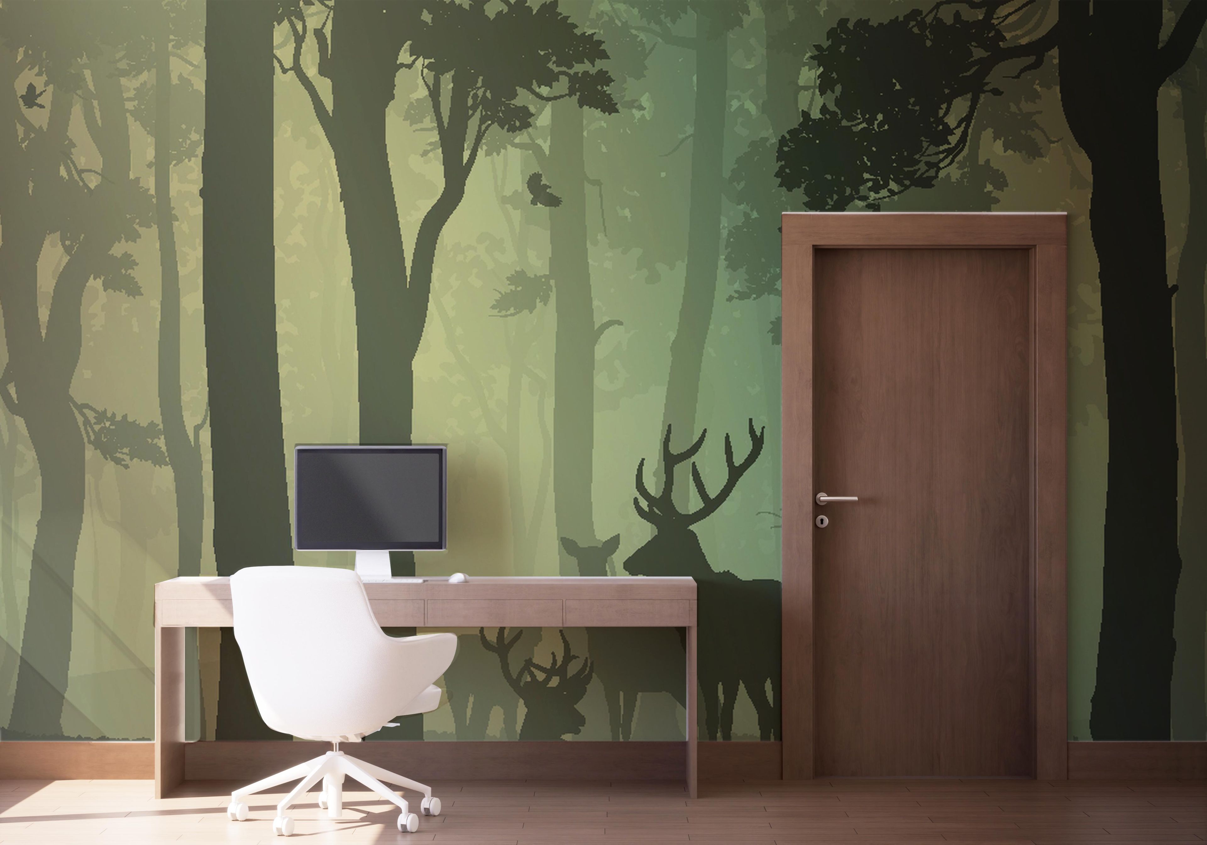 Green Forest Deer mockup 1